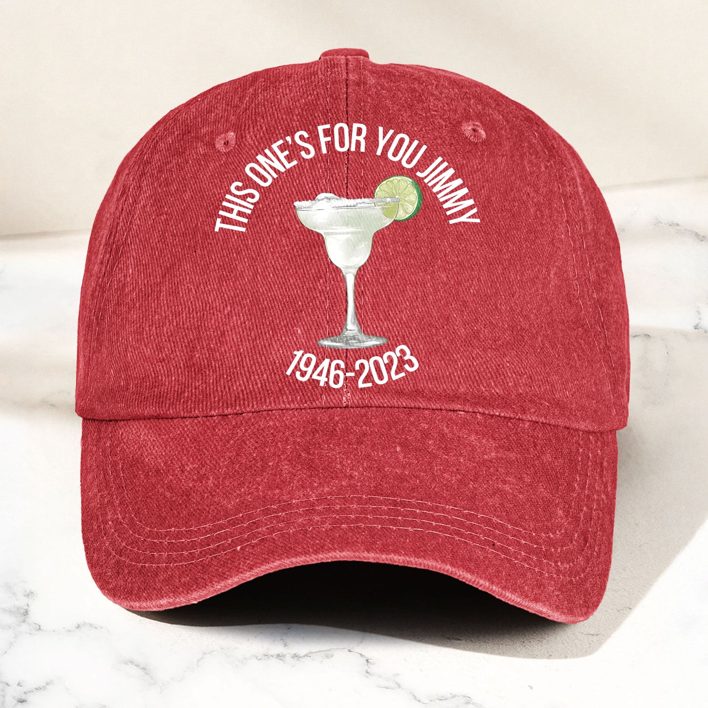 This one's for you Jimmy Denim Cap – Retro Jimmy Buffett Tribute Dad Hat (With Box)