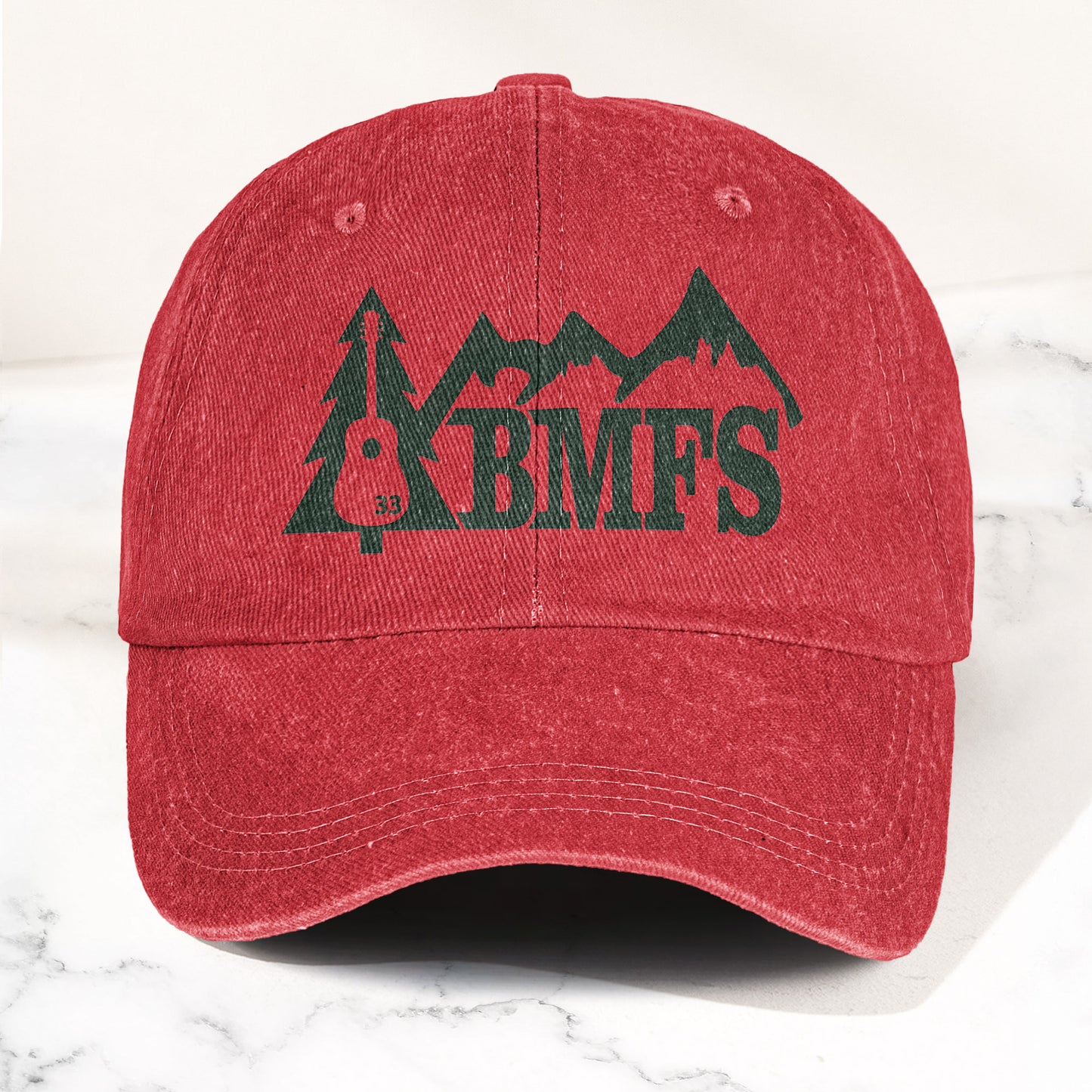 Billy Strings BMFS Acoustic Guitar Mountain Nature Music Merch Denim Cap – Retro Vintage Dad Cap Gift For Dad (With Box)