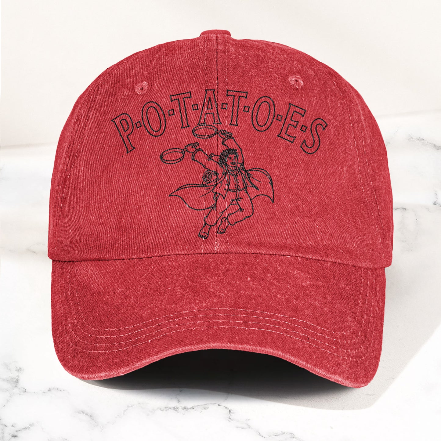 Swan Fall Potatoes Samwise Gamgee Denim Cap – Led Zeppelin Inspired Retro Vintage Dad Cap Gift (With Box)