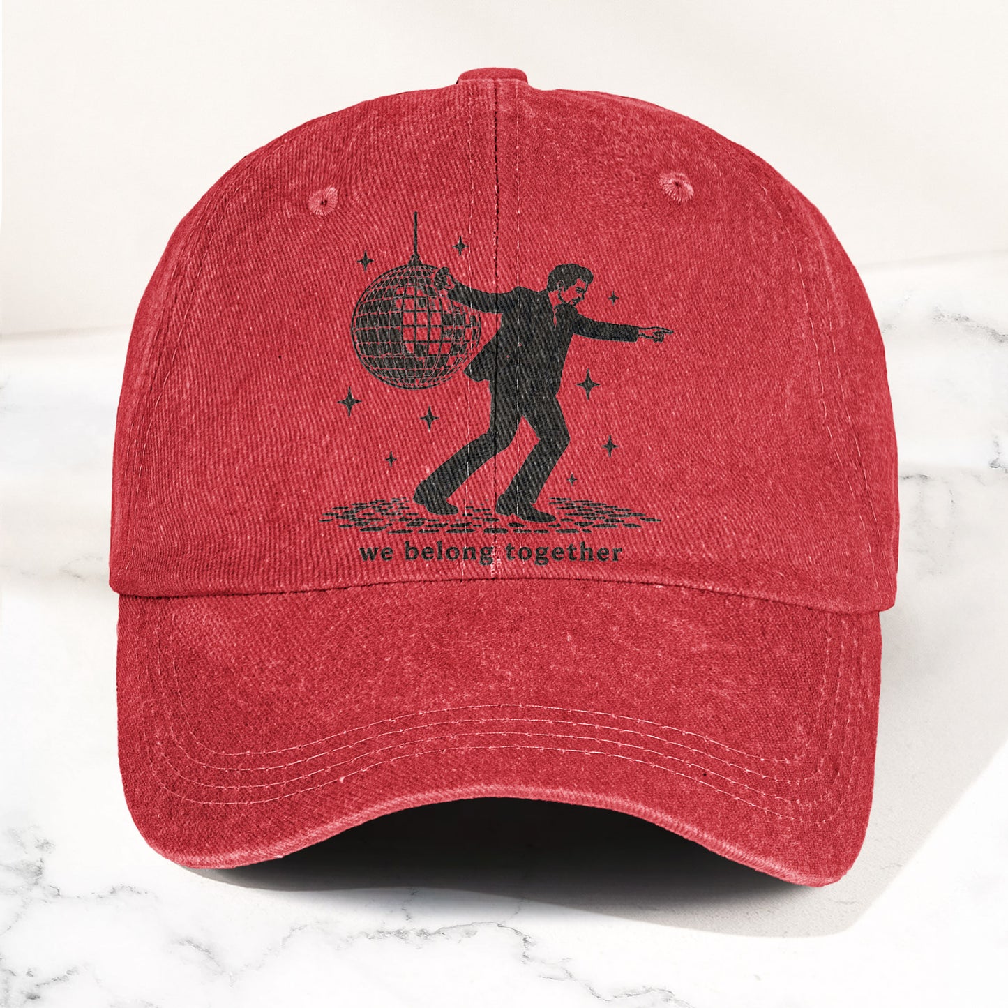 Harry Styles Dancing Under Disco Ball We Belong Together Denim Cap – Retro Vintage Dad Cap Gift For Dad (With Box)