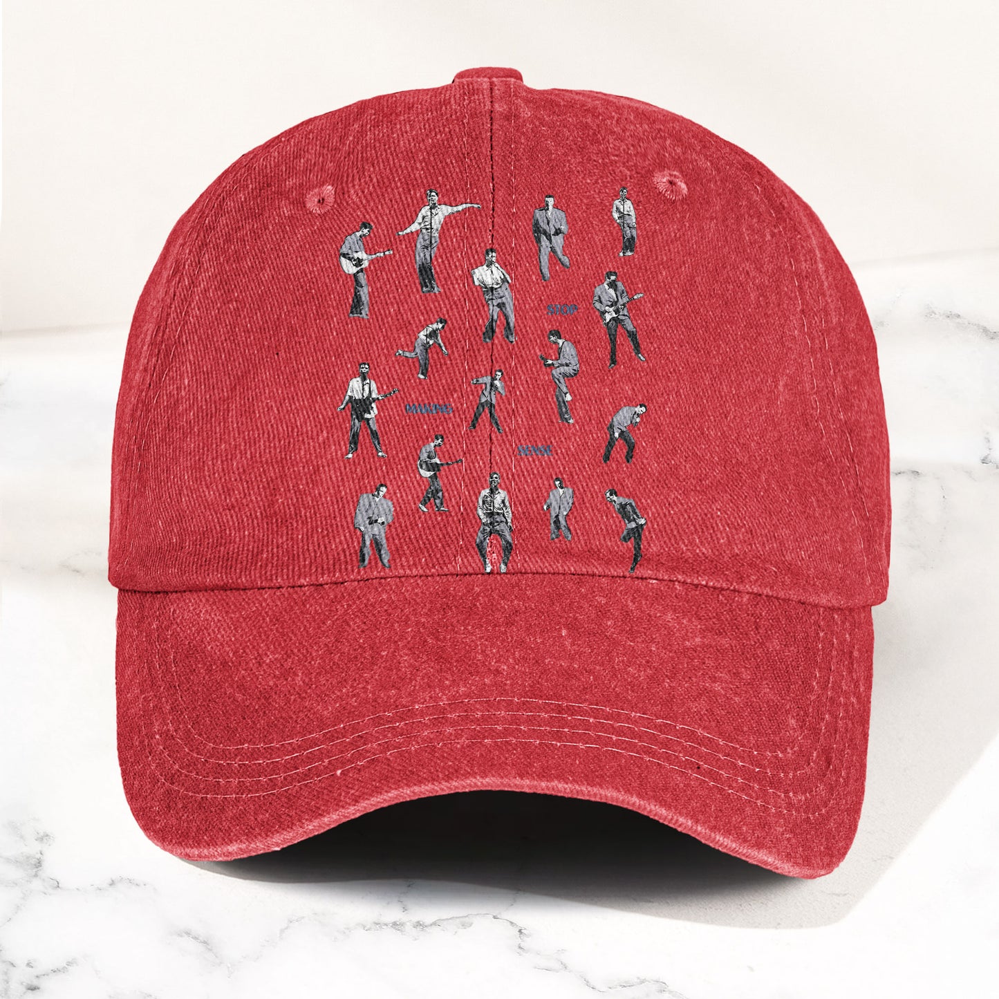 Talking Heads Stop Making Sense Dance Denim Cap – Retro Music Fan Concert Cap Gift For Dad Father's Day (With Box)