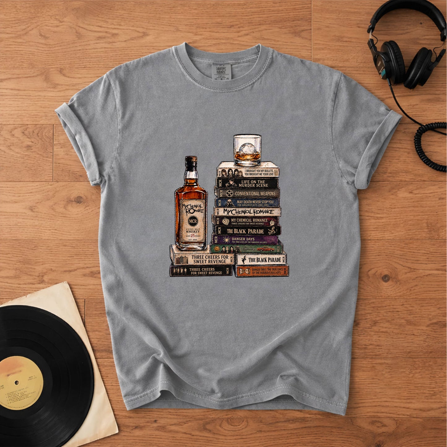 My Chemical Romance Cassette Album Collection T-Shirt – Retro Rock Music Band Merch Tee
