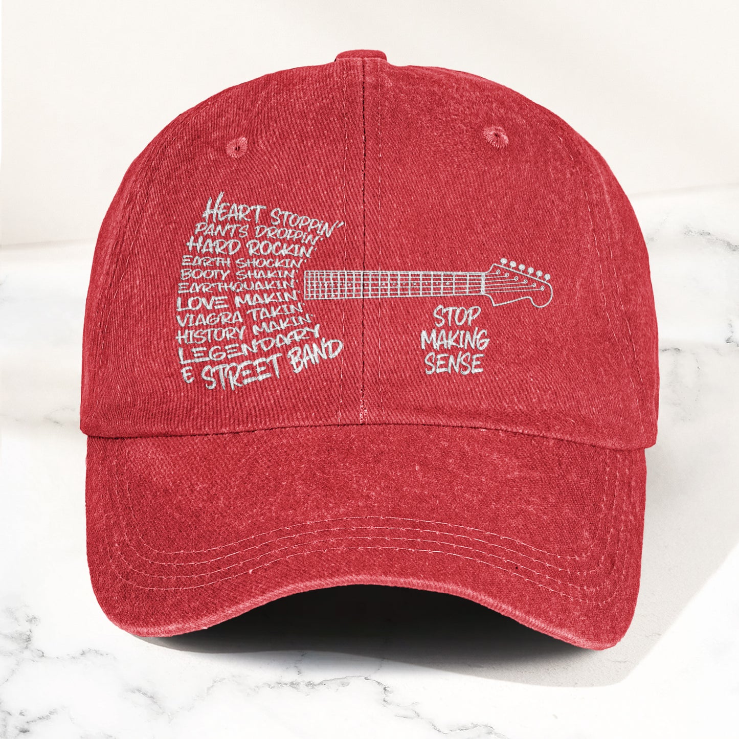 Bruce Springsteen & The E Street Band Denim Cap – Retro Rock Music Fan Cap Gift For Dad (With Box)