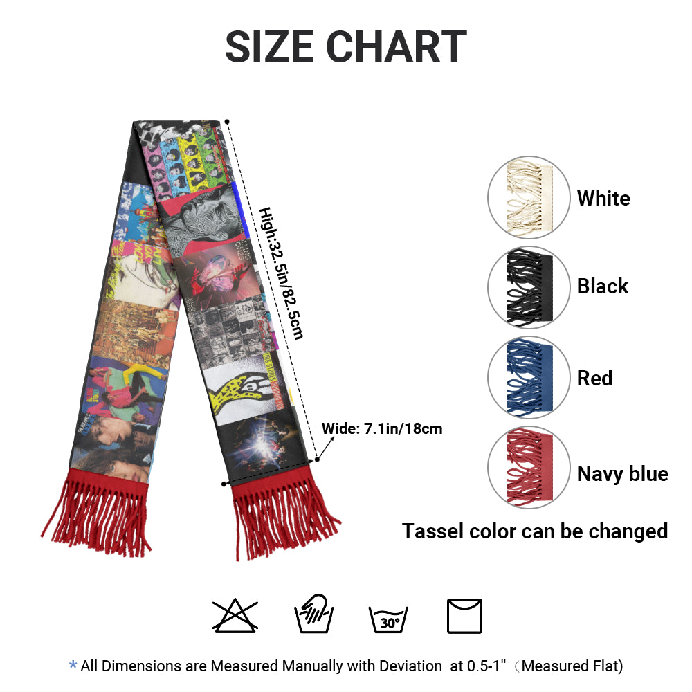 The Rolling Stones Album Collage Scarf – Classic Rock Fan Gift