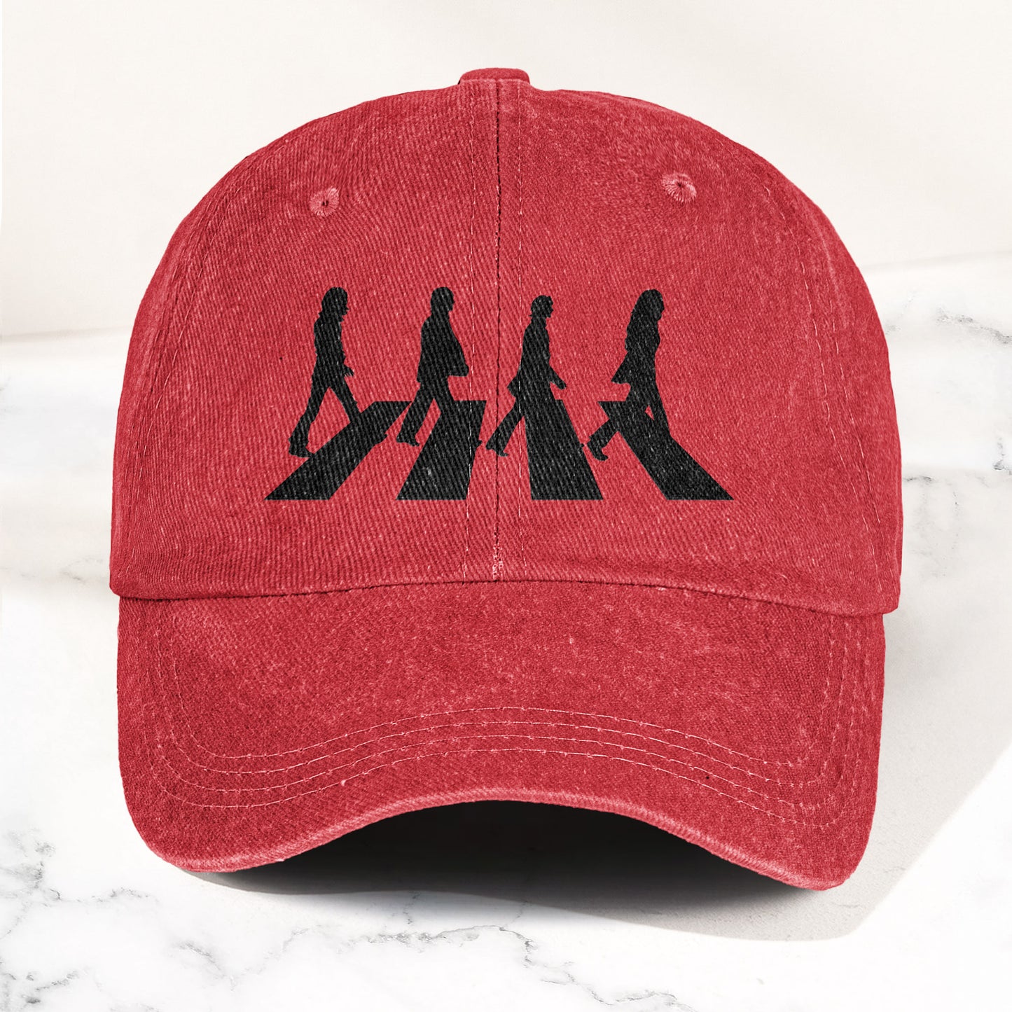 Retro The Beatles Abbey Road Denim Cap – Retro Rock Music Fan Cap (With Box)