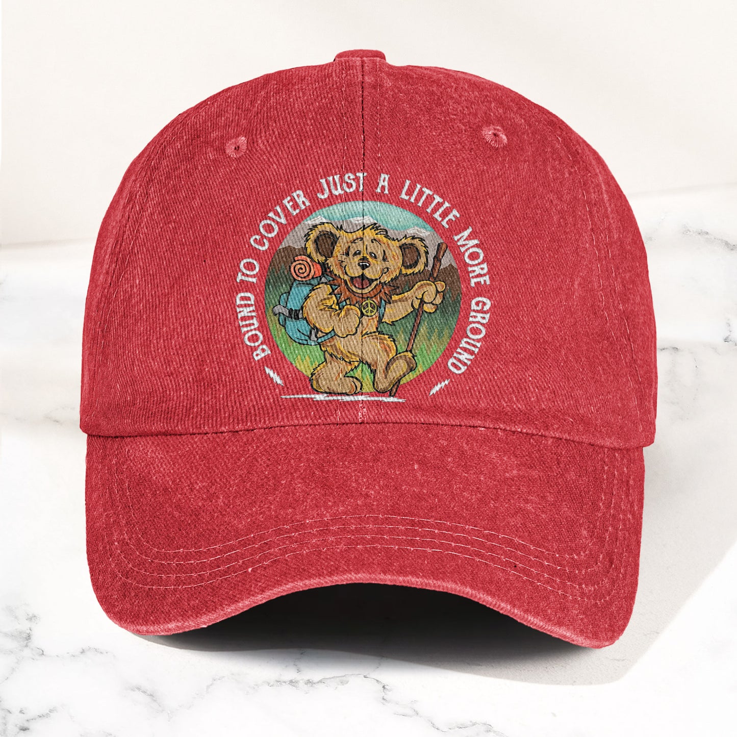 Grateful Dead Bound to Cover Just a Little More Ground Denim Cap – Retro Vintage Dad Cap Gift For Dad (With Box)
