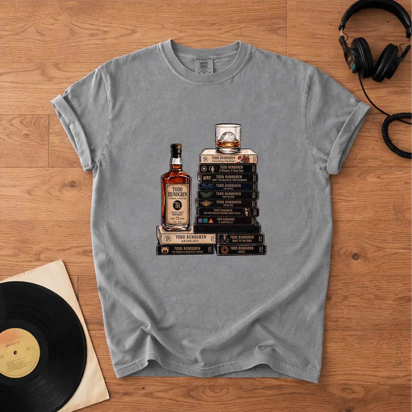 Todd Rundgren Cassette Album Collection T-Shirt – Retro Rock Music Merch Tee
