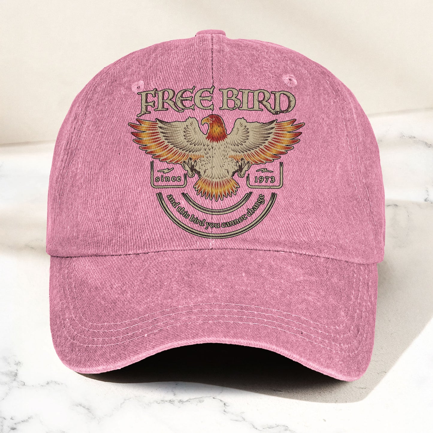 Lynyrd Skynyrd Denim Cap – “Free Bird” Vintage Eagle Dad Hat