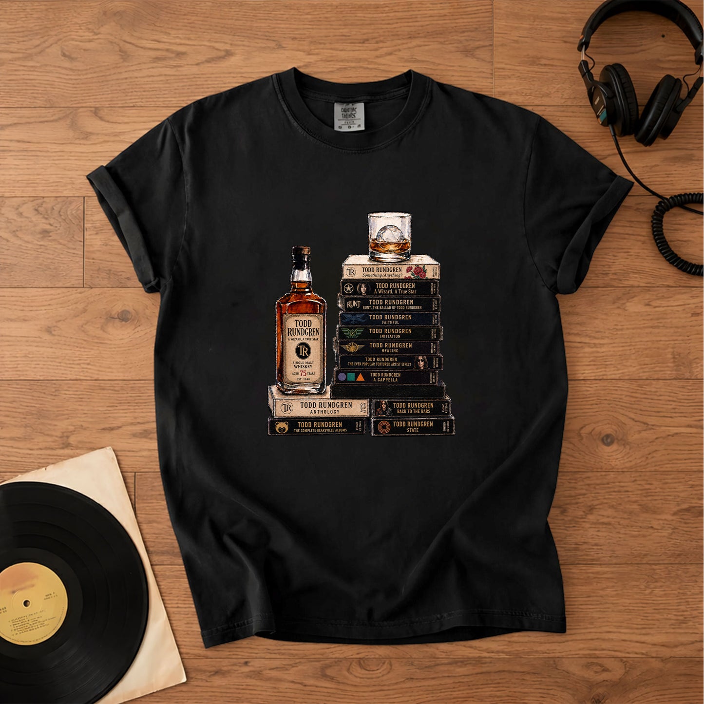 Todd Rundgren Cassette Album Collection T-Shirt – Retro Rock Music Merch Tee