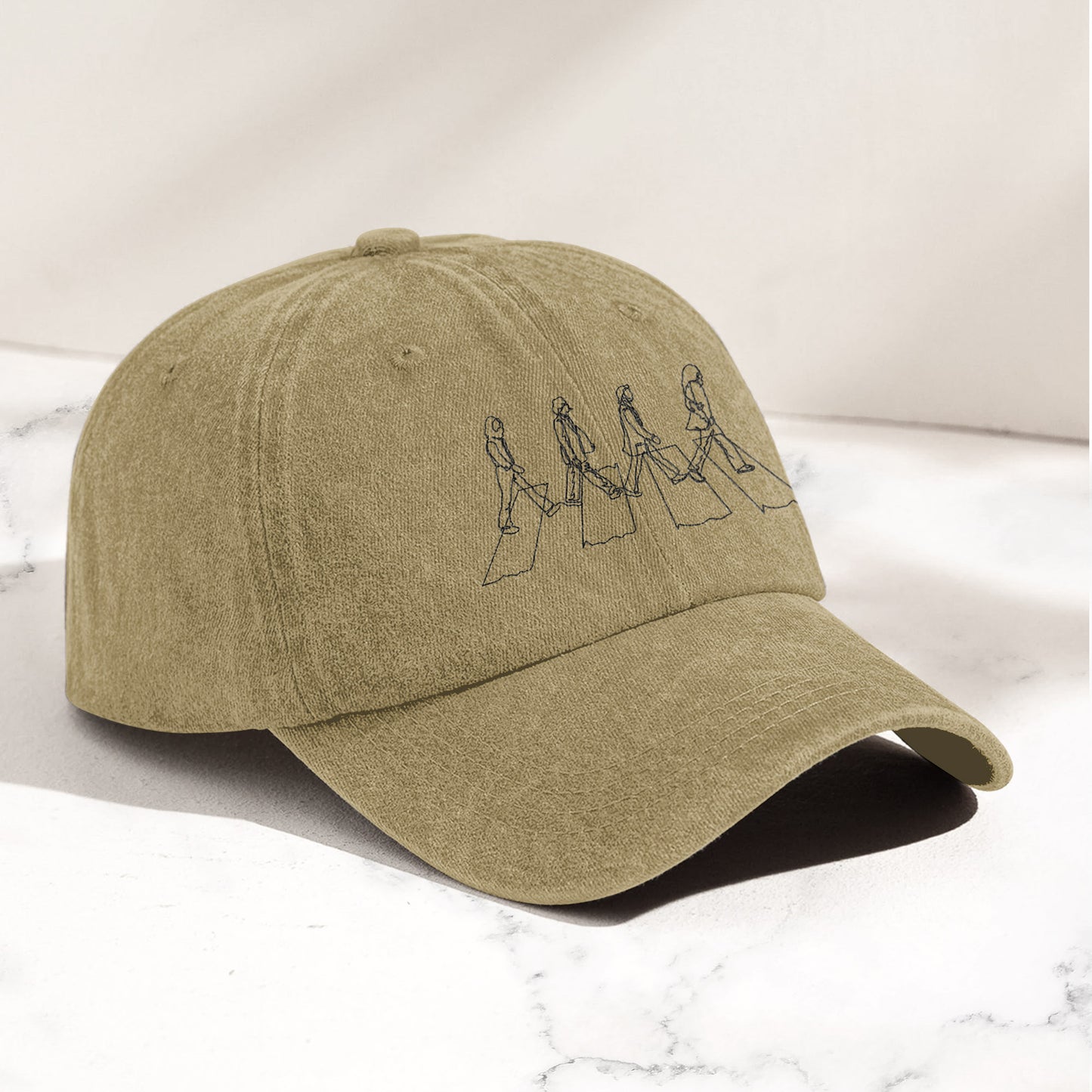 Abbey Road The Beatles Denim Dad Cap – Iconic Album Design (With BOX)