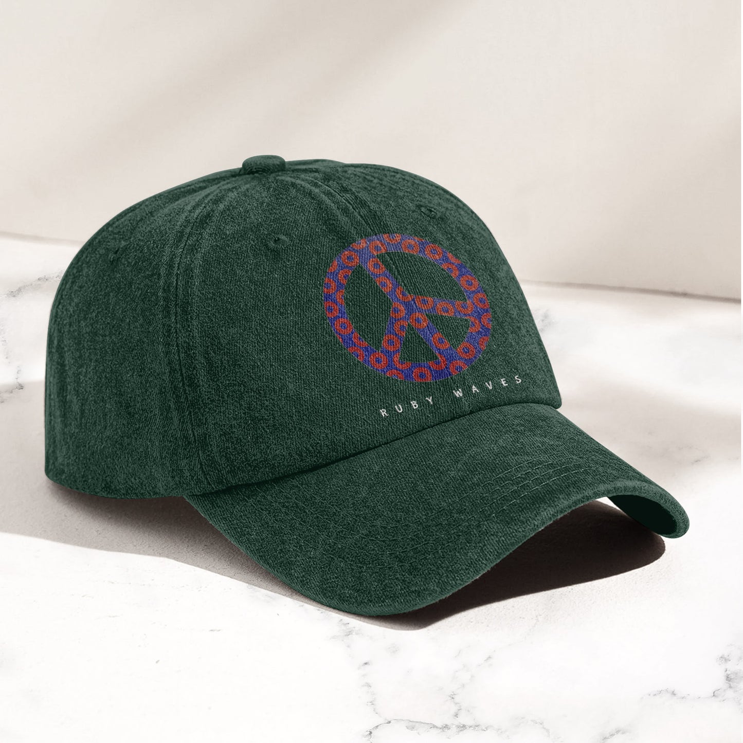 Phish Donut Peace Sign Denim Cap – Retro Music Phish Cap Gift For Dad (With Box)