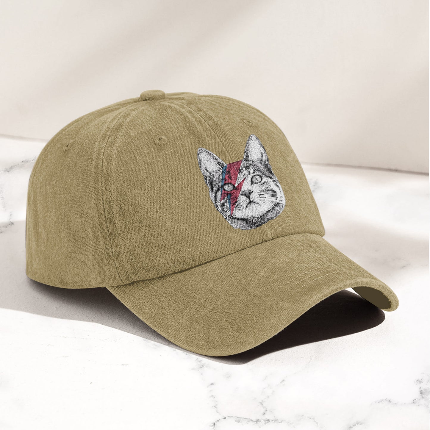 Kitty Stardust Denim Cap – David Bowie Inspired Merch Dad Hat (With Box)