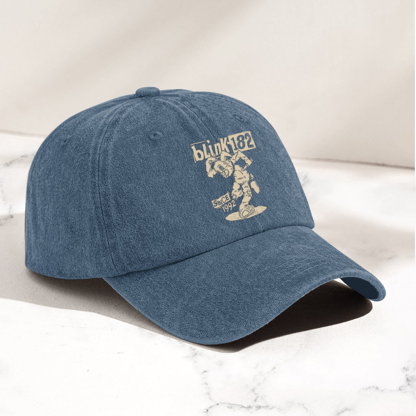 Blink-182 Denim Cap – Bunny “Since 1992” Vintage Dad Hat (With Box)