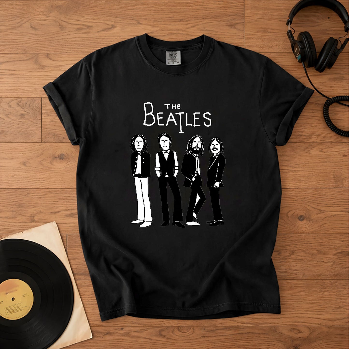 The Beatles Vintage Rock Band Cartoon Design Vintage T-Shirt – Retro Music Merch Tee