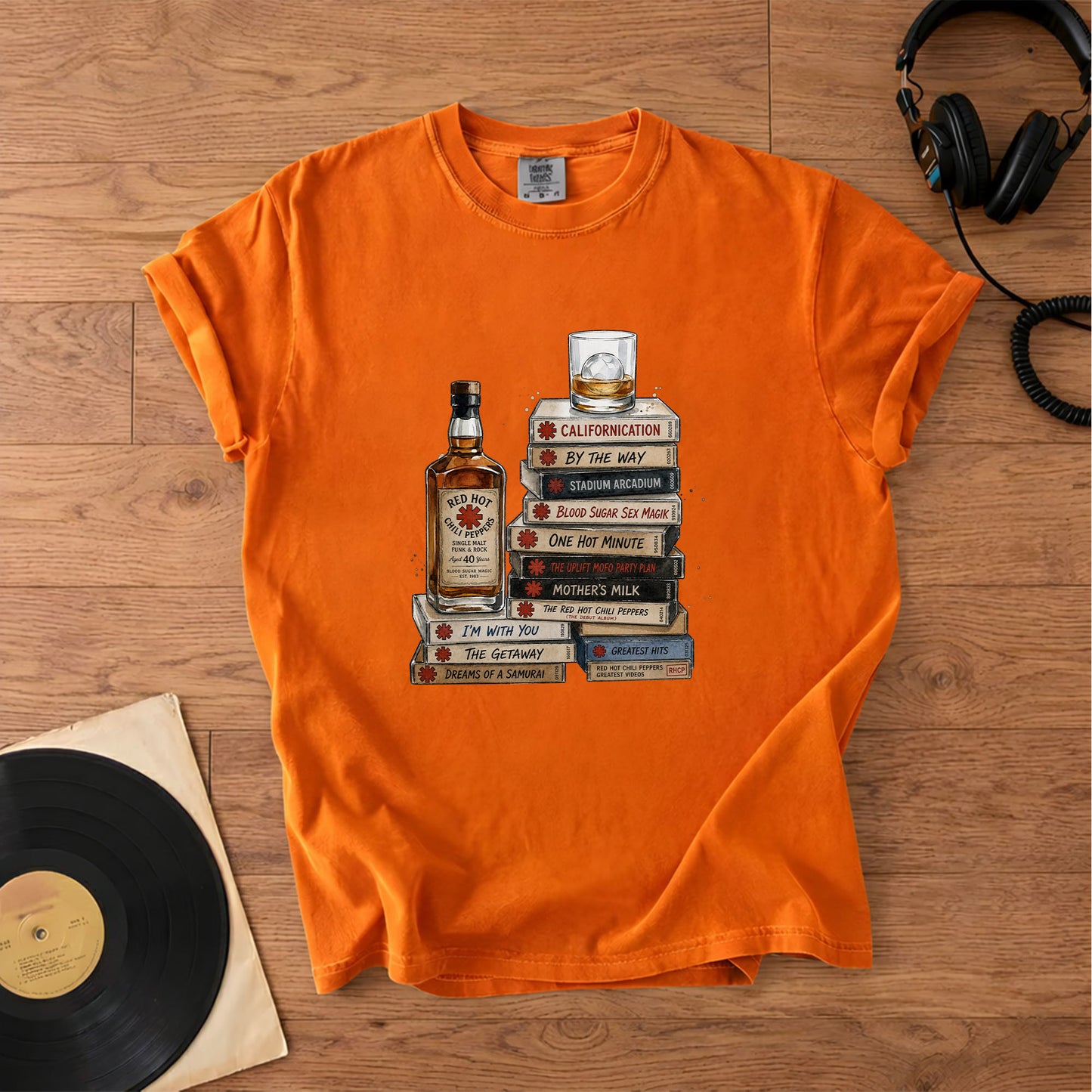 Red Hot Chili Peppers Cassette Album Collection Vintage T-Shirt – Retro Rock Music Red Hot Chili Peppers Merch Tee