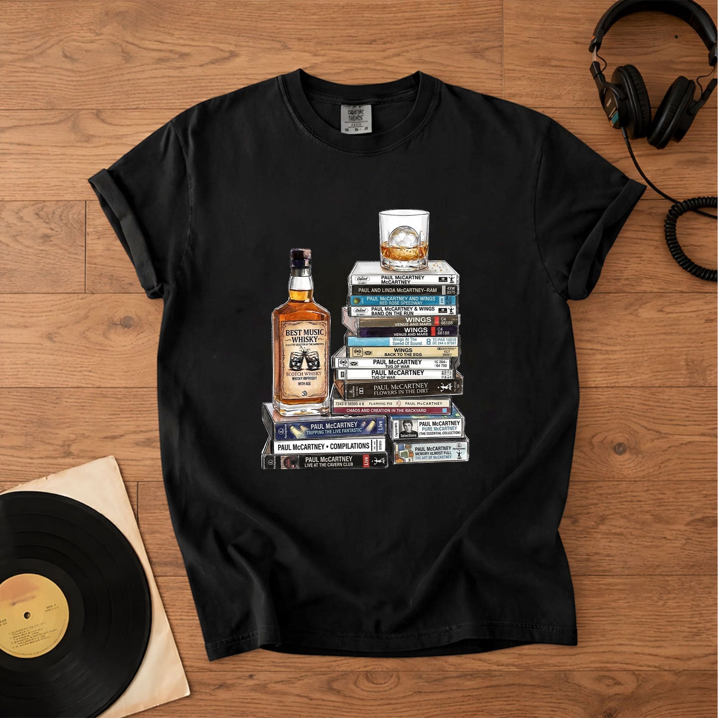 Paul McCartney Cassette Collection T-Shirt – Retro Music The Beatles Band Merch Tee