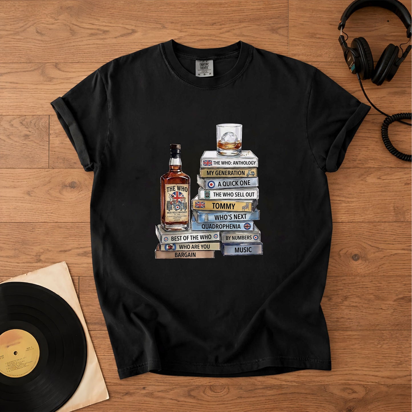 The Who Cassette Album Collection T-Shirt – Retro Rock Music Band Merch Tee