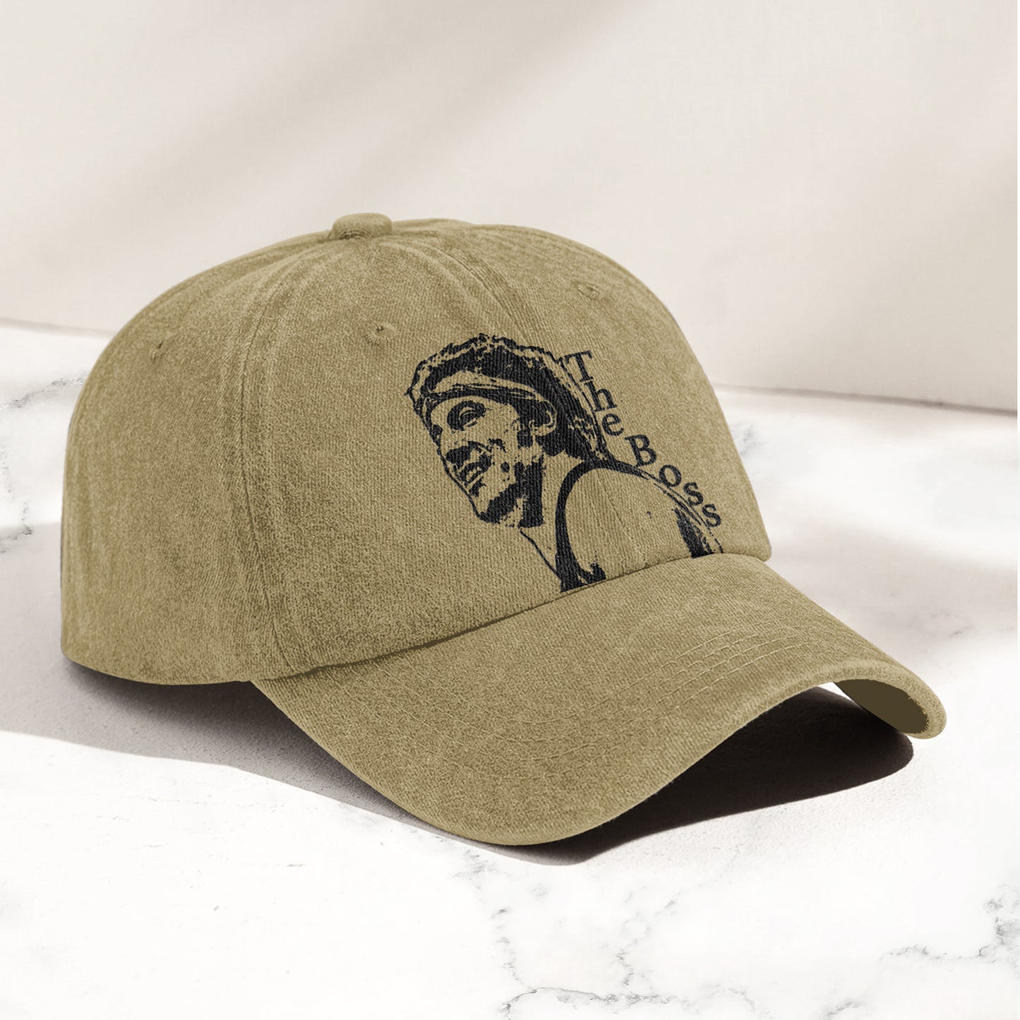 The Boss Bruce Springsteen Portrait Denim Cap – Retro Music Fan Merch Cap Gift For Dad (With Box)