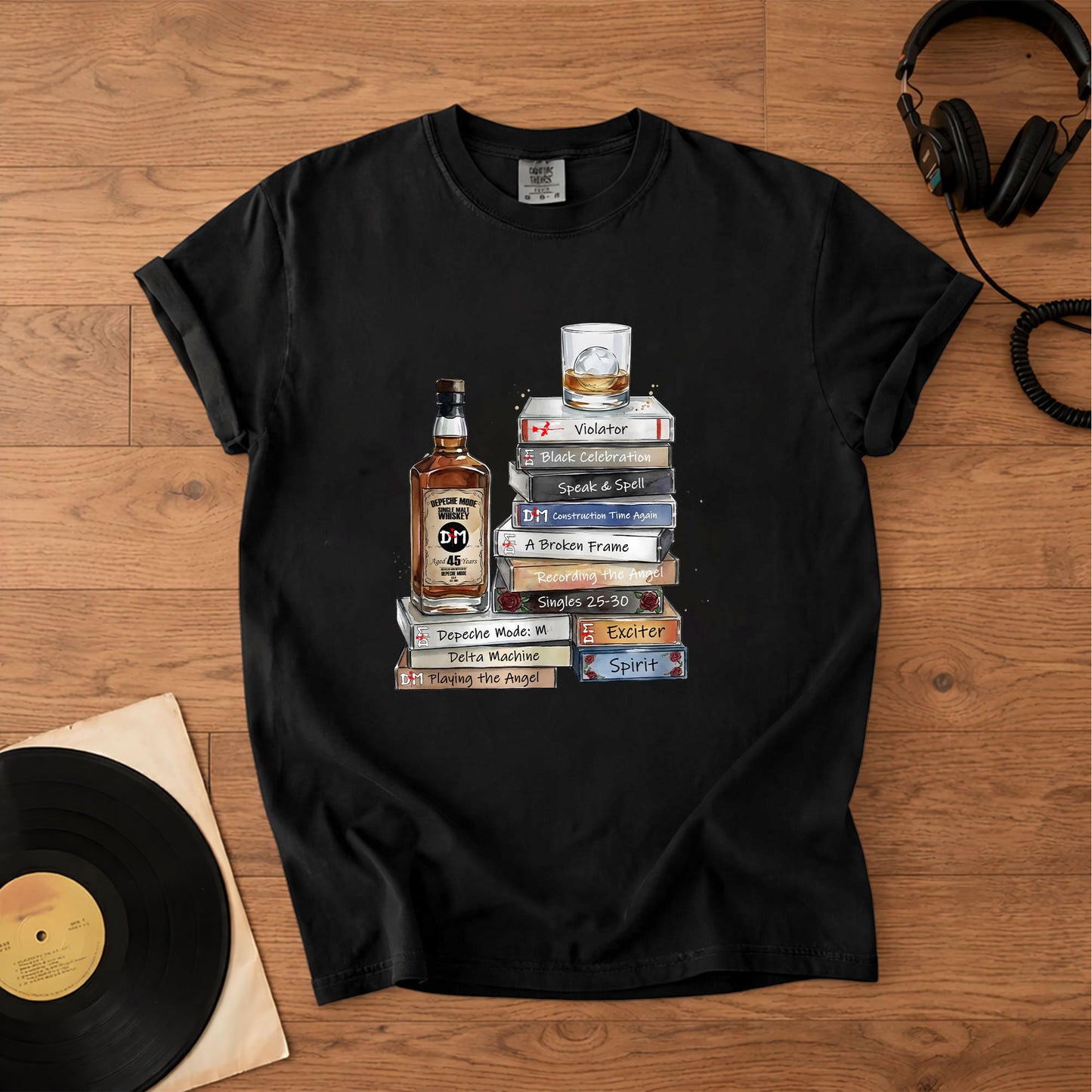 Depeche Mode Cassette Album Collection T-Shirt – Retro Music Depeche Mode Merch Tee