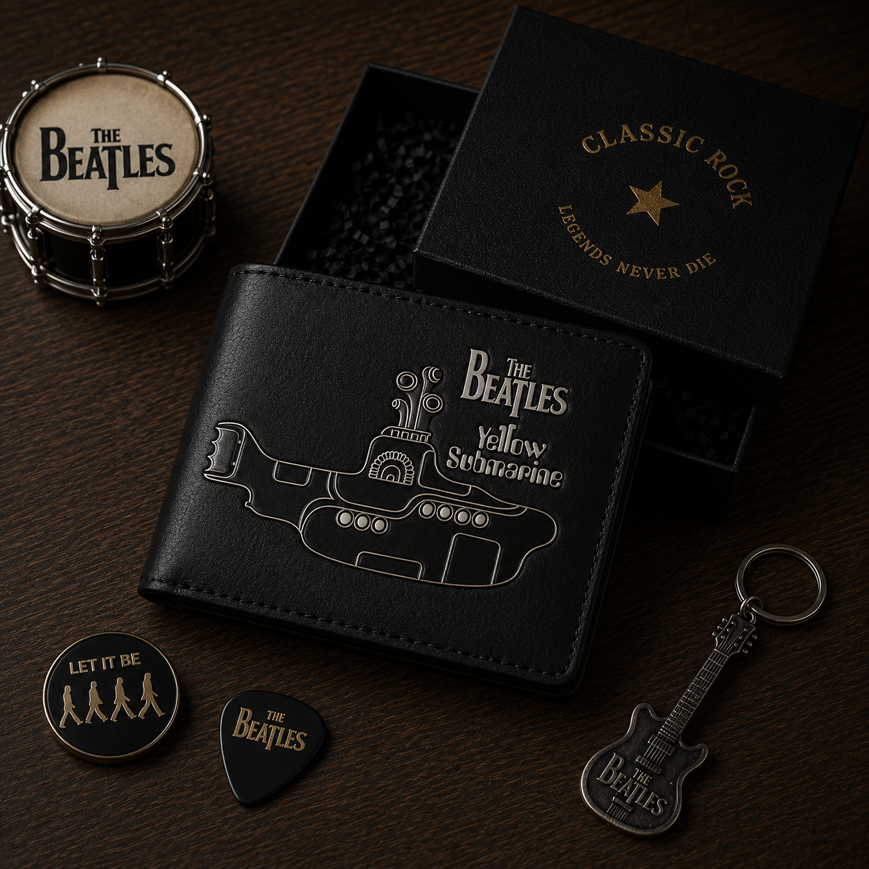The Beatles Yellow Submarine Wallet – Classic Rock Inspired Leather Wallet (With Box)