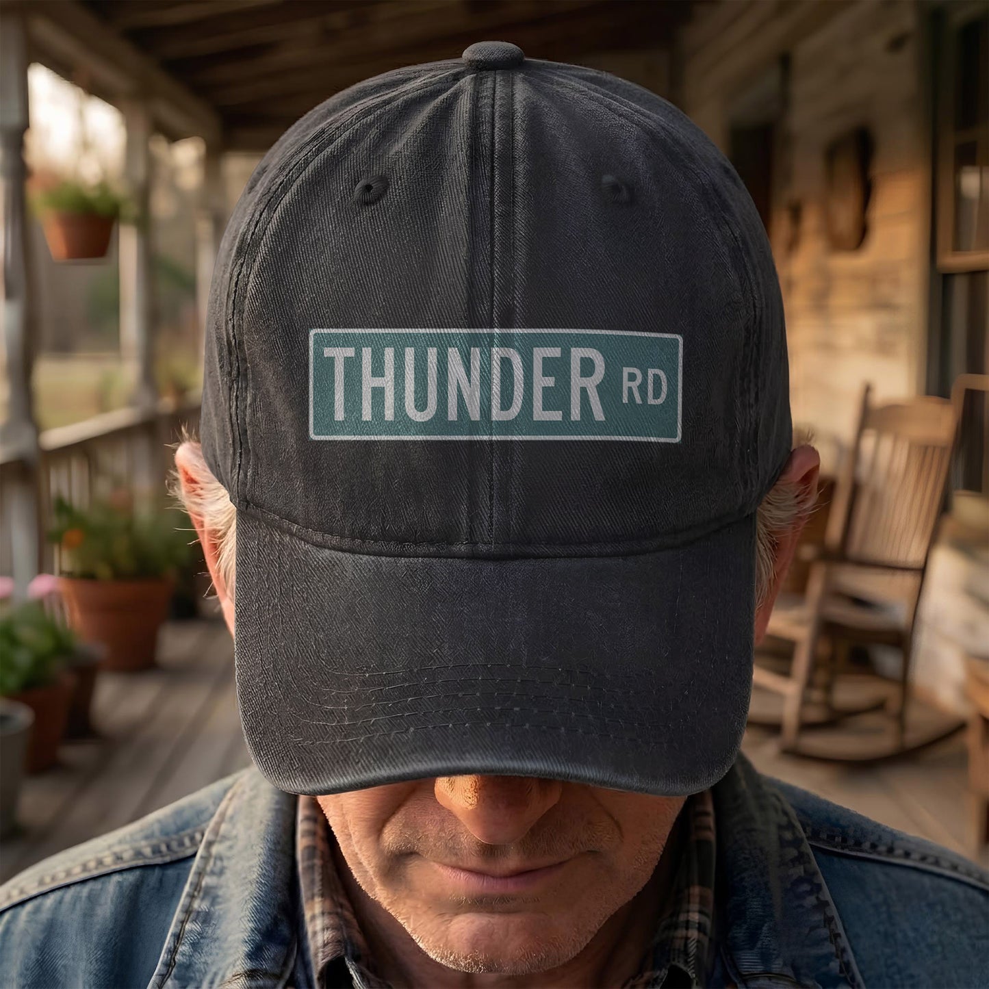 Bruce Springsteen Thunder RD Sign Denim Cap – Retro Rock Music Fan Cap (With Box)