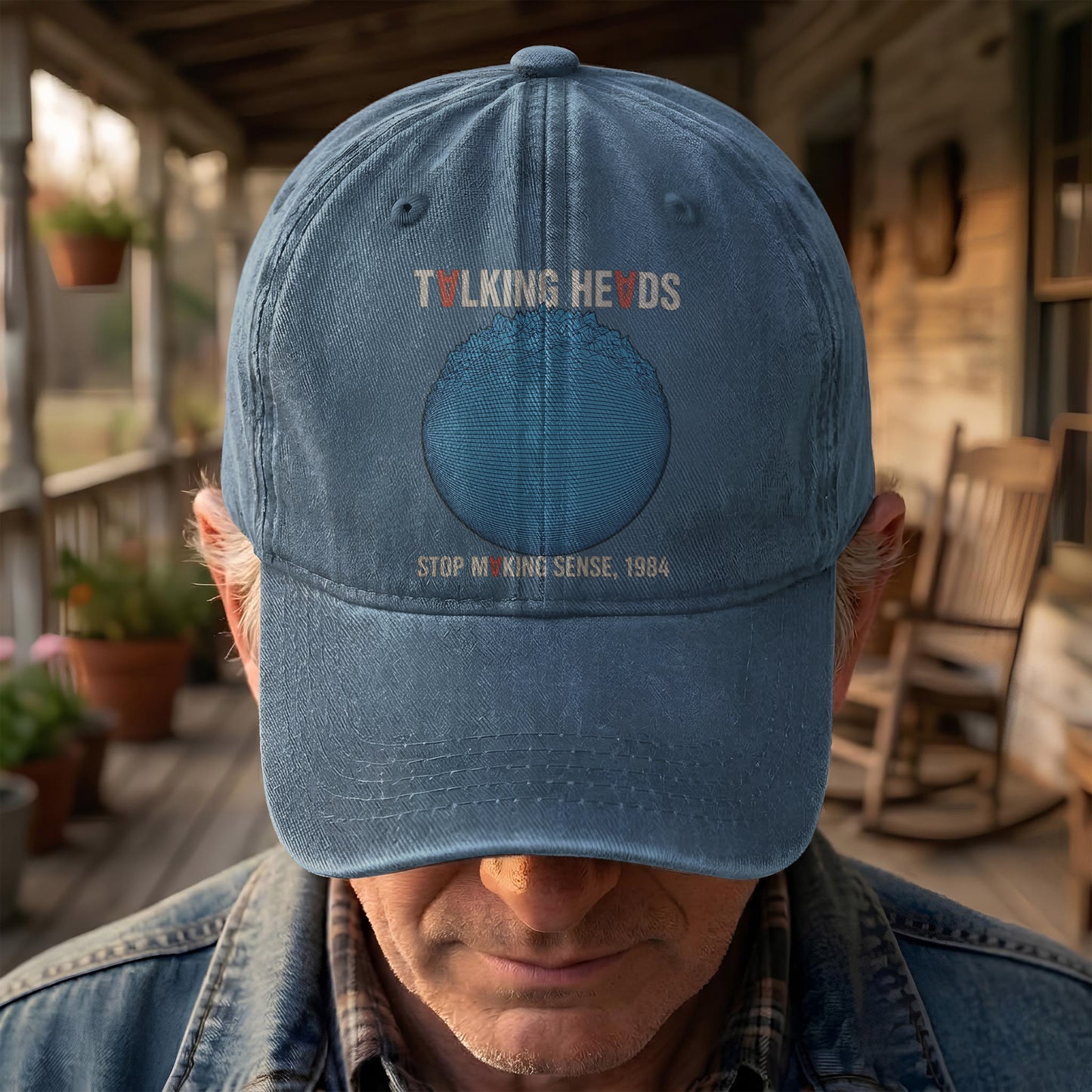 Talking Heads Stop Making Sense 1984 Graphic Denim Cap – Retro Rock Music Fan Cap (With Box)