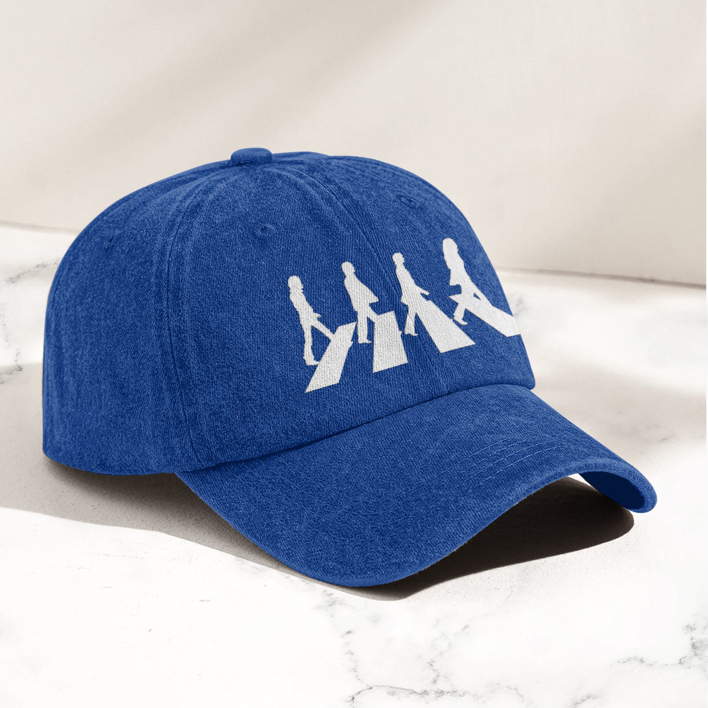 Retro The Beatles Abbey Road Denim Cap – Retro Rock Music Fan Cap (With Box)