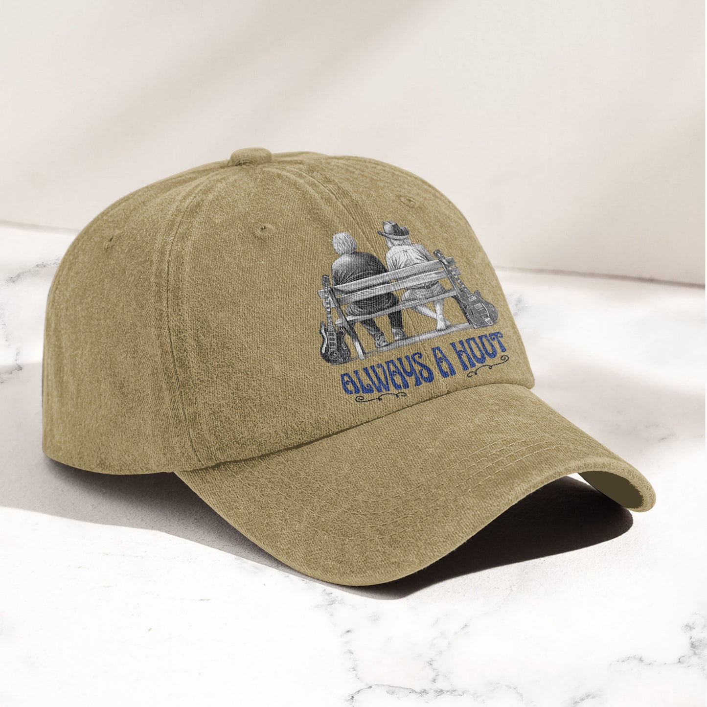 Grateful Dead Jerry Garcia and Bob Weir Always A Hoot – Retro Vintage Dad Cap Gift For Dad (With Box)