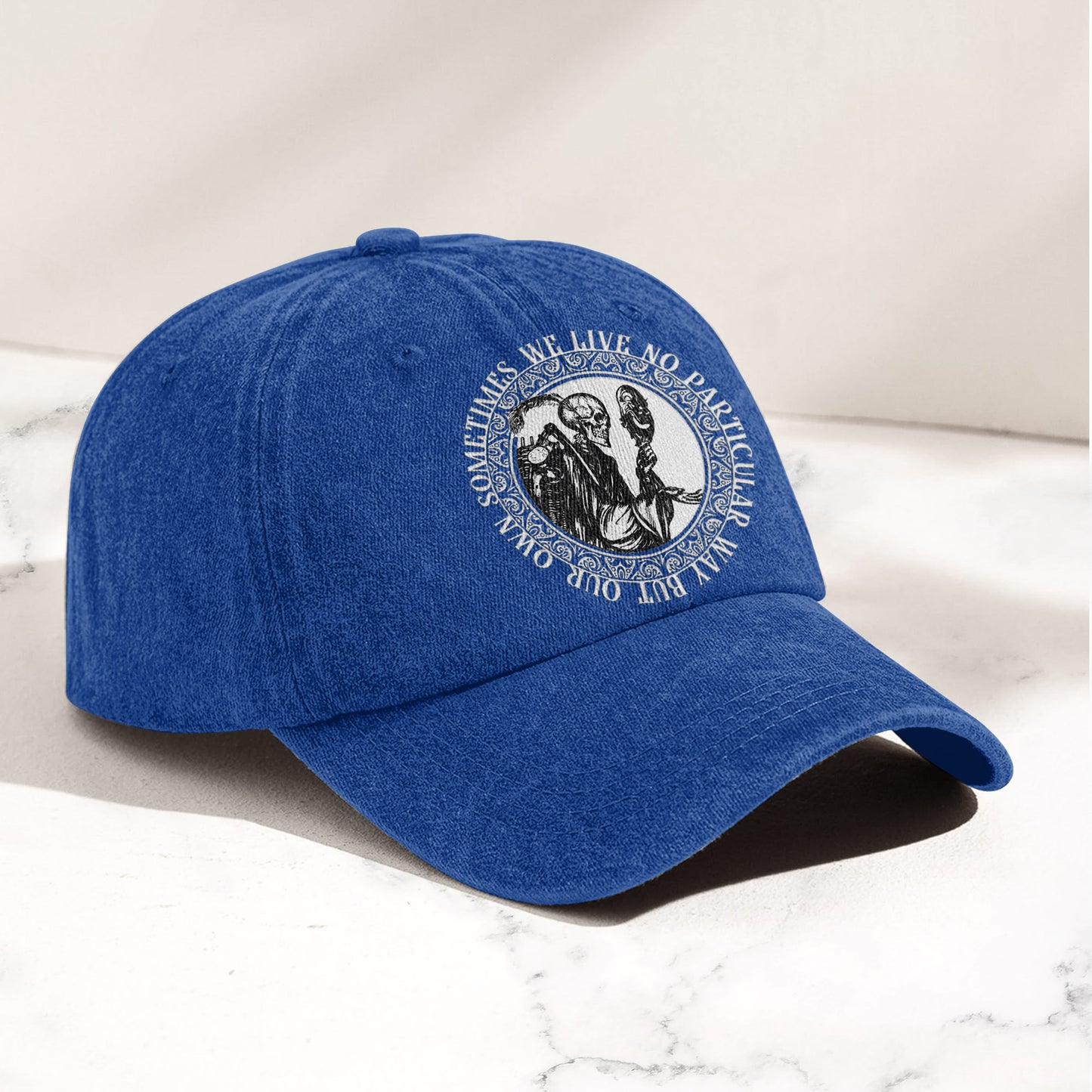 Grateful Dead Eyes of the World Music Merch Denim Cap – Retro Vintage Dad Cap Gift For Dad (With Box)