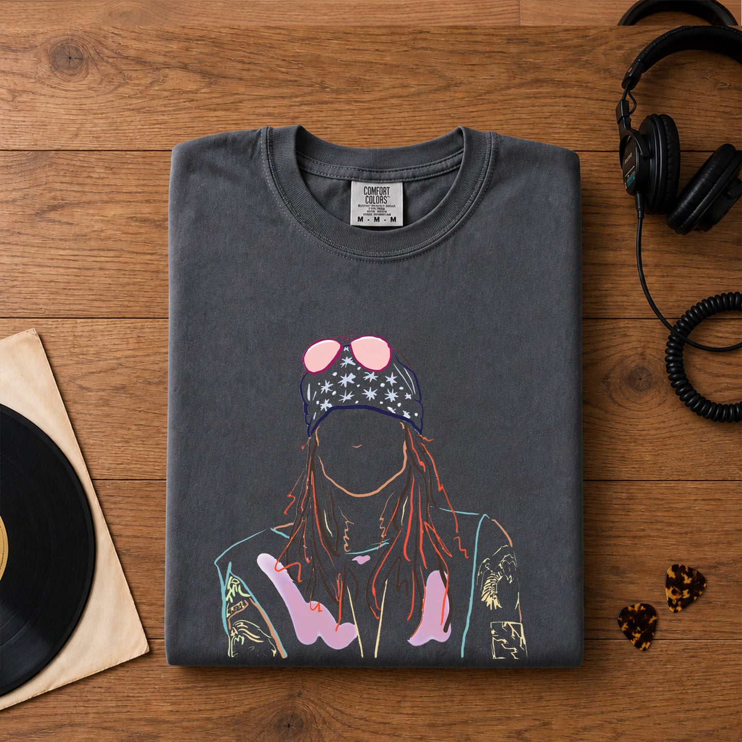 Axl Rose Minimalist Line Art Vintage T-Shirt – Retro Rock Music Axl Rose of Guns N' Roses Merch Tee