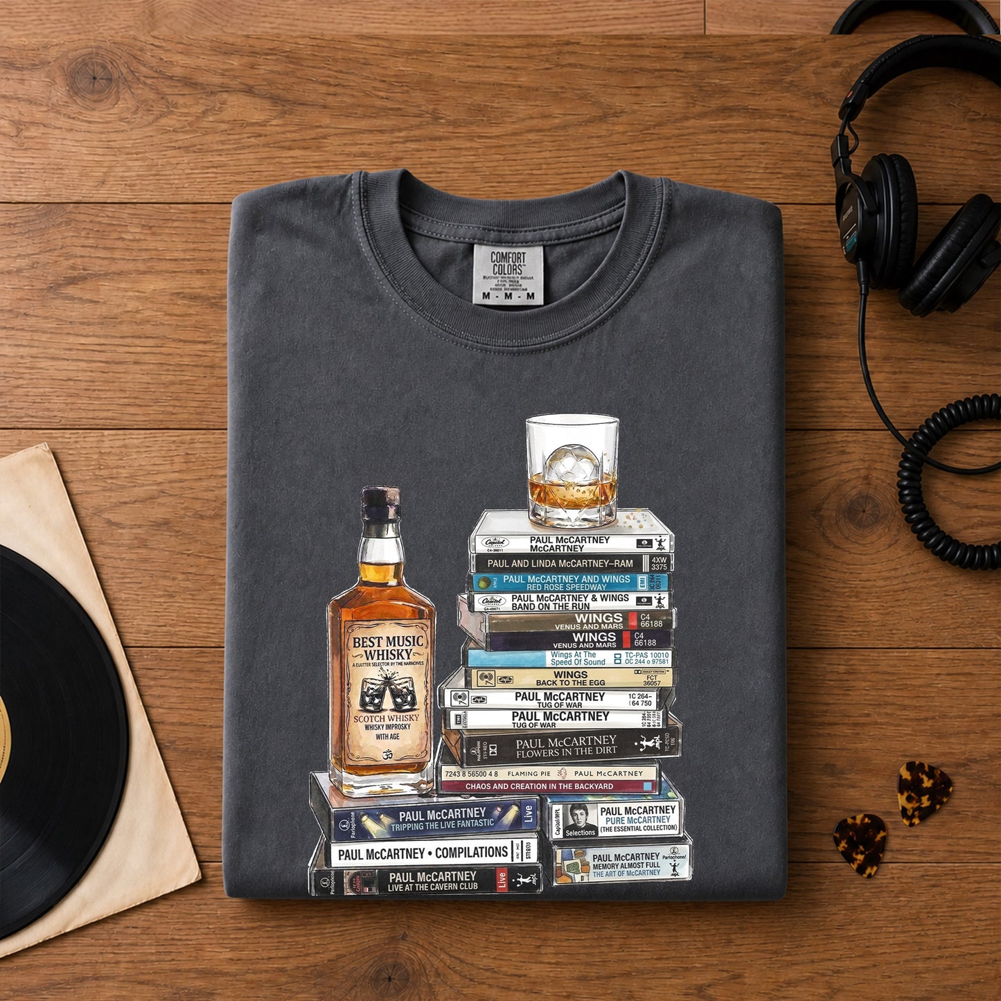 Paul McCartney Cassette Collection T-Shirt – Retro Music The Beatles Band Merch Tee