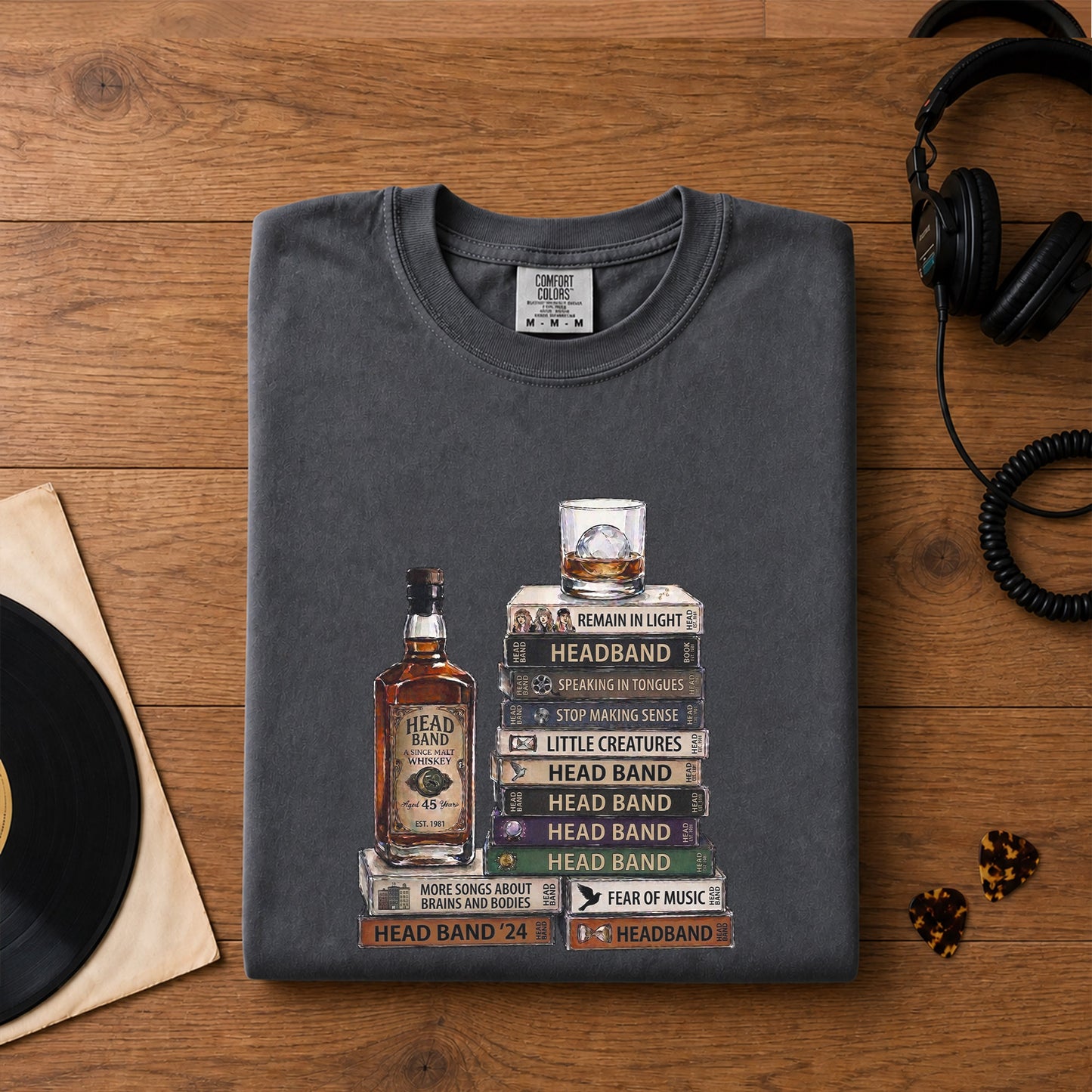 Talking Heads Cassette Album Collection T-Shirt – Retro Music Talking Heads Merch Tee