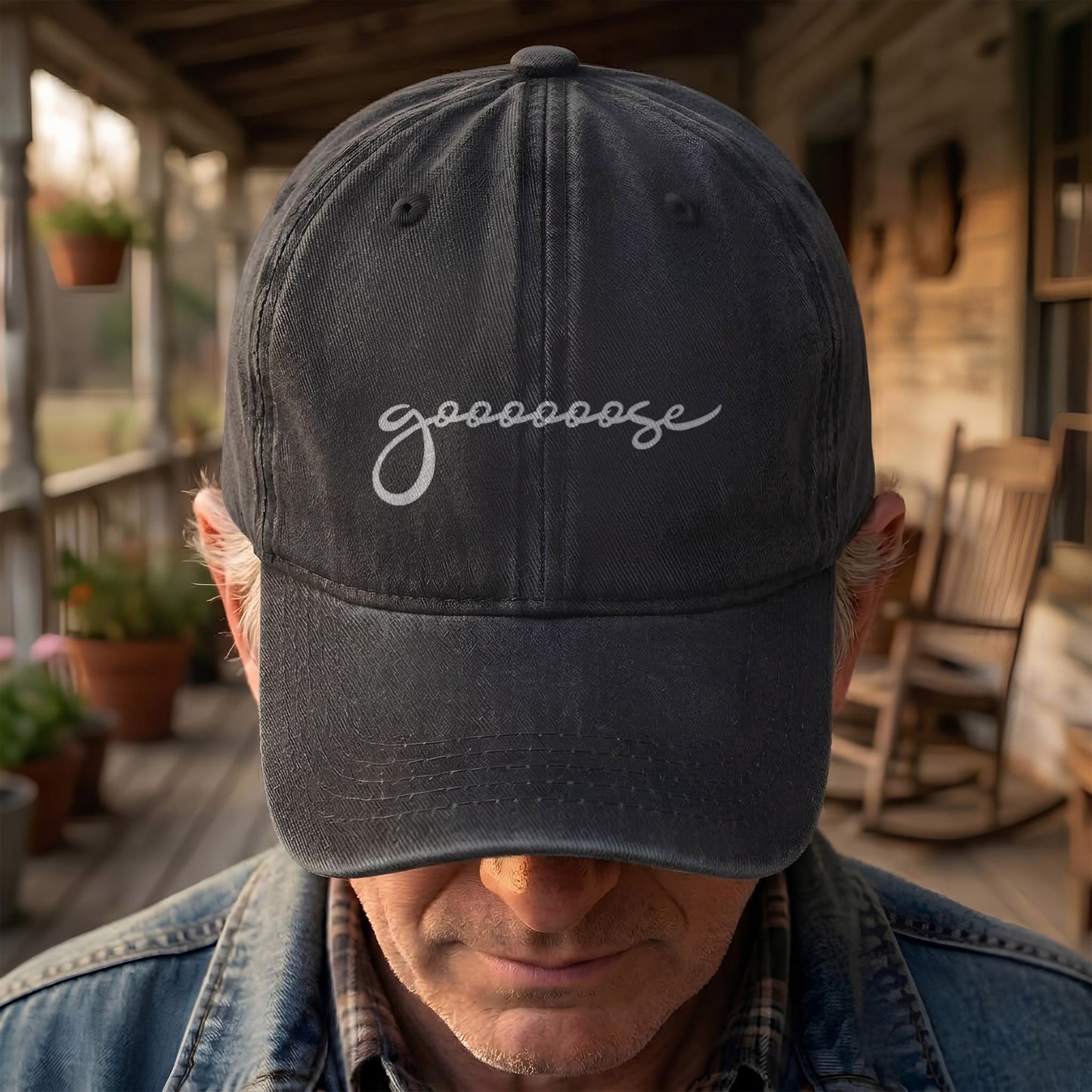Goose Band Denim Cap – Retro Music Fan Merch Cap Gift For Dad (With Box)