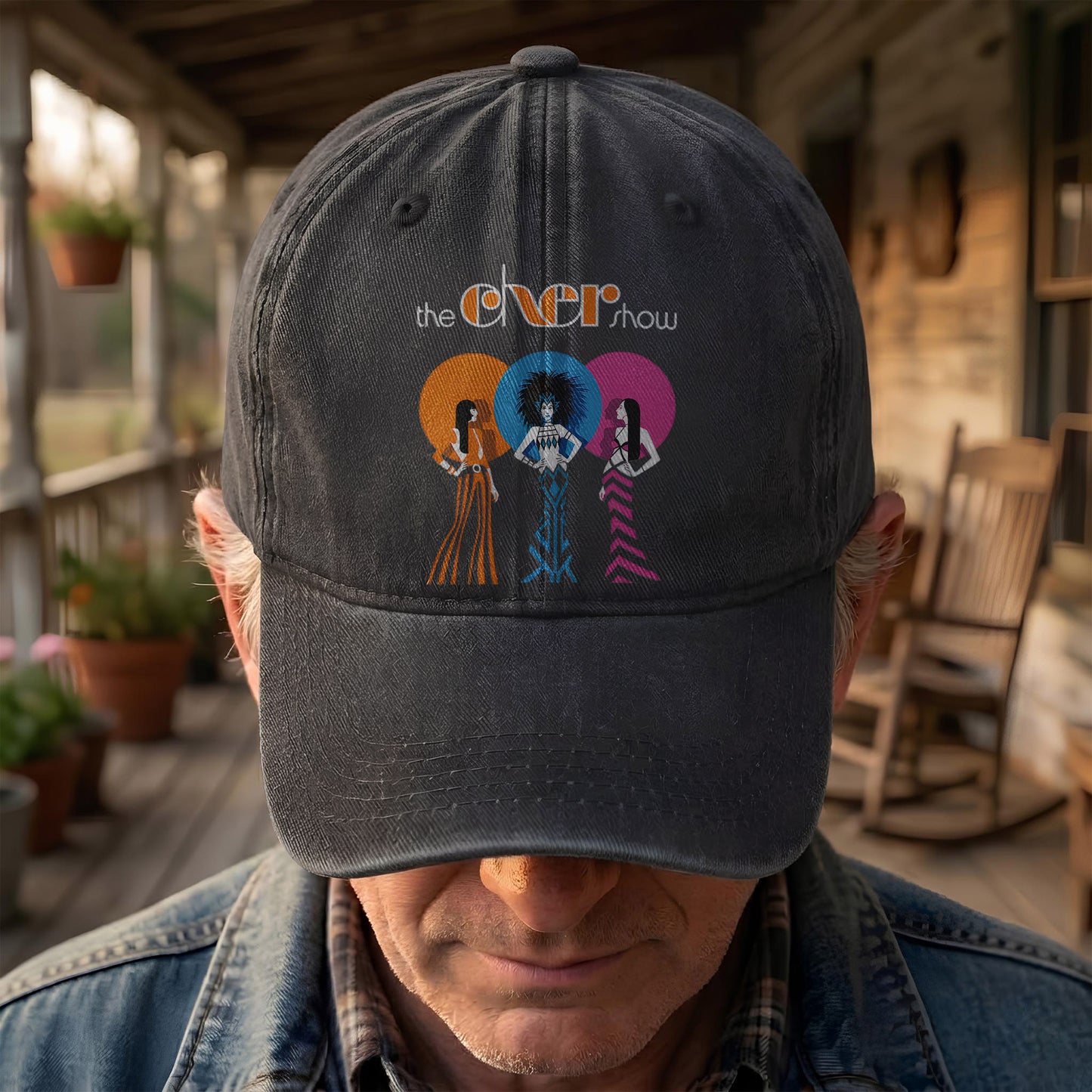 The Cher Show Graphic Denim Cap – Retro Rock Music Fan Cap (With Box)
