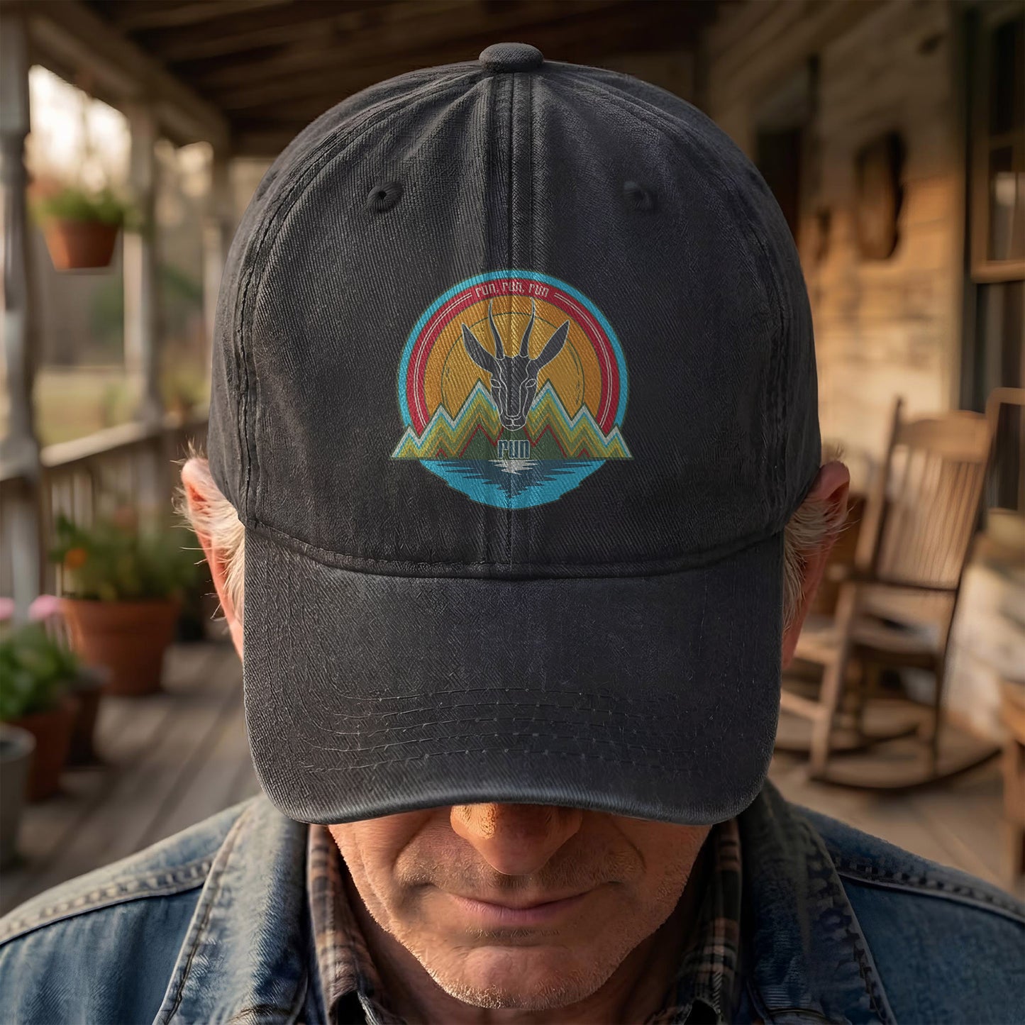 Phish Antelope Run Logo Denim Cap – Retro Music Phish Cap Gift For Dad (With Box)