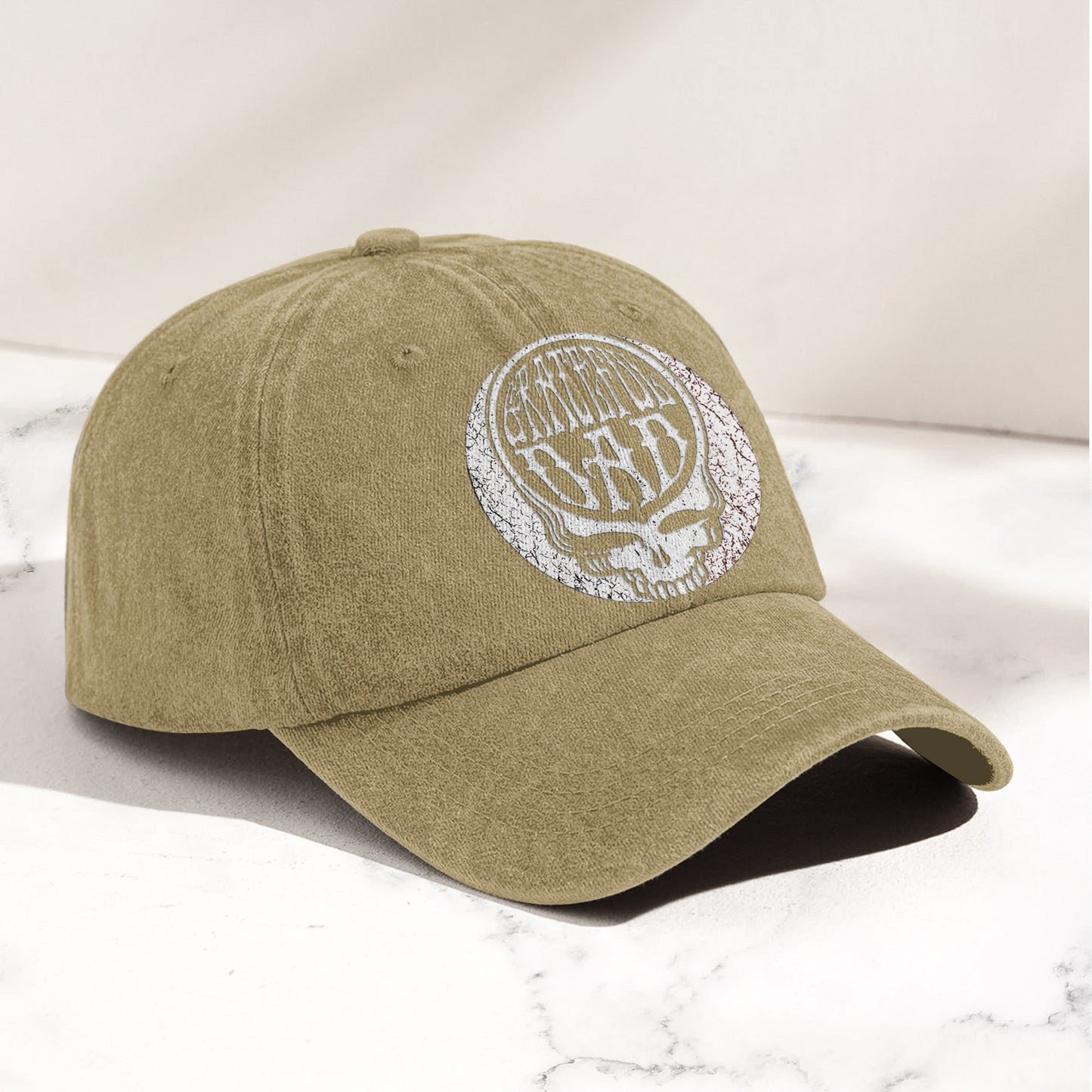 Grateful Dead Hat Steal Your Face Skull Denim Cap – Retro Vintage Dad Cap Gift For Dad (With Box)