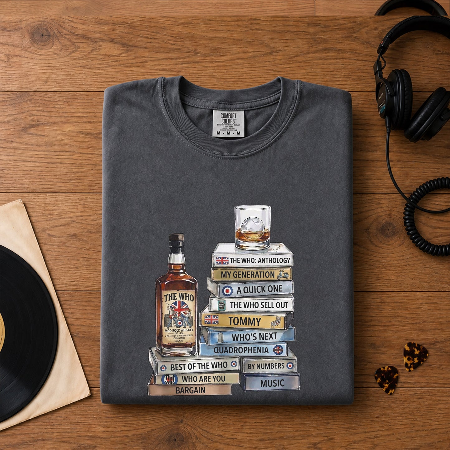 The Who Cassette Album Collection T-Shirt – Retro Rock Music Band Merch Tee