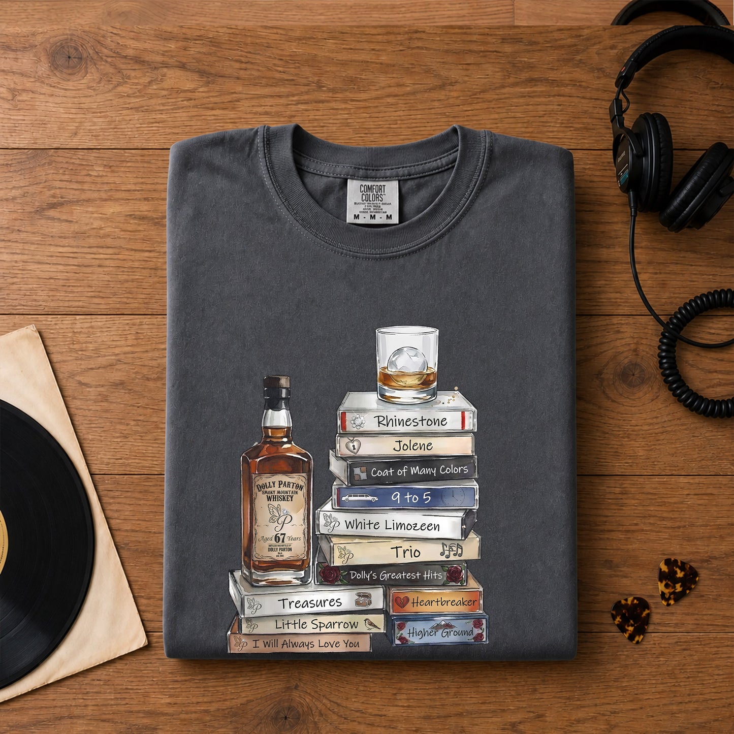 Dolly Parton Cassette Album Collection T-Shirt – Retro Music Dolly Parton Merch Tee