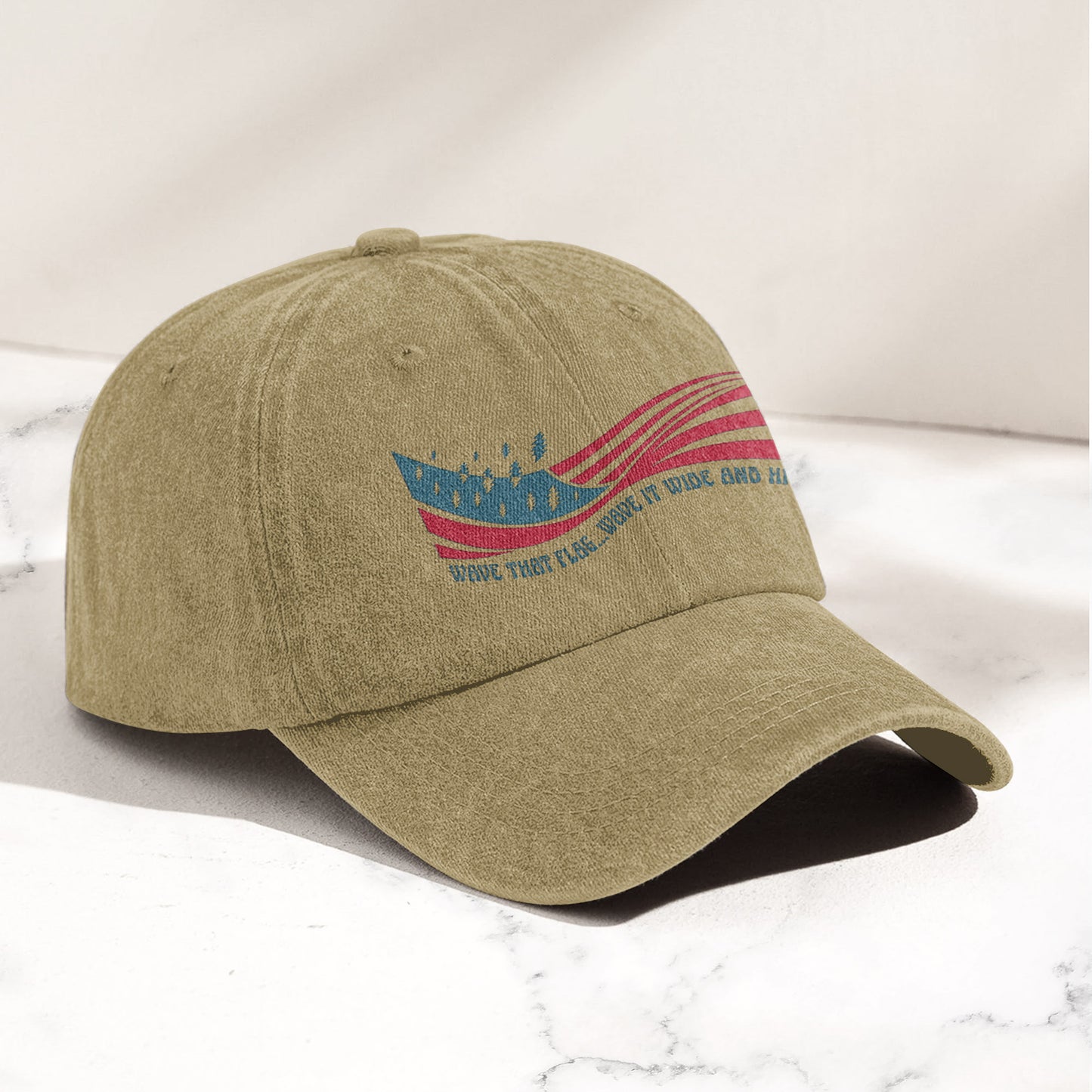 Grateful Dead Wave That Flag US Blues Denim Cap – Retro Vintage Dad Cap Gift For Dad (With Box)