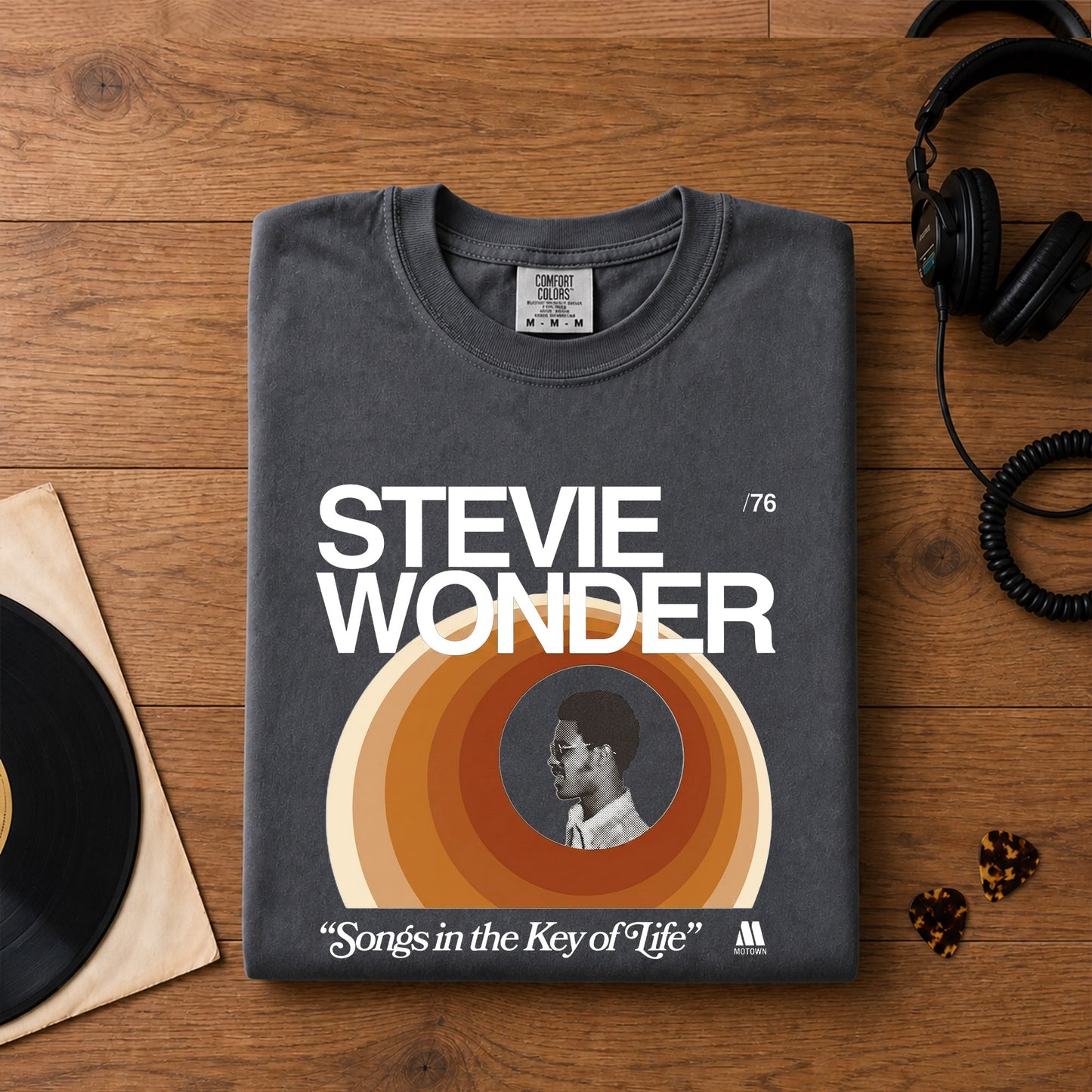 Stevie Wonder Songs in the Key of Life Vintage Tee Unisex T-Shirt – Retro Rock Music Bands Merch Tee