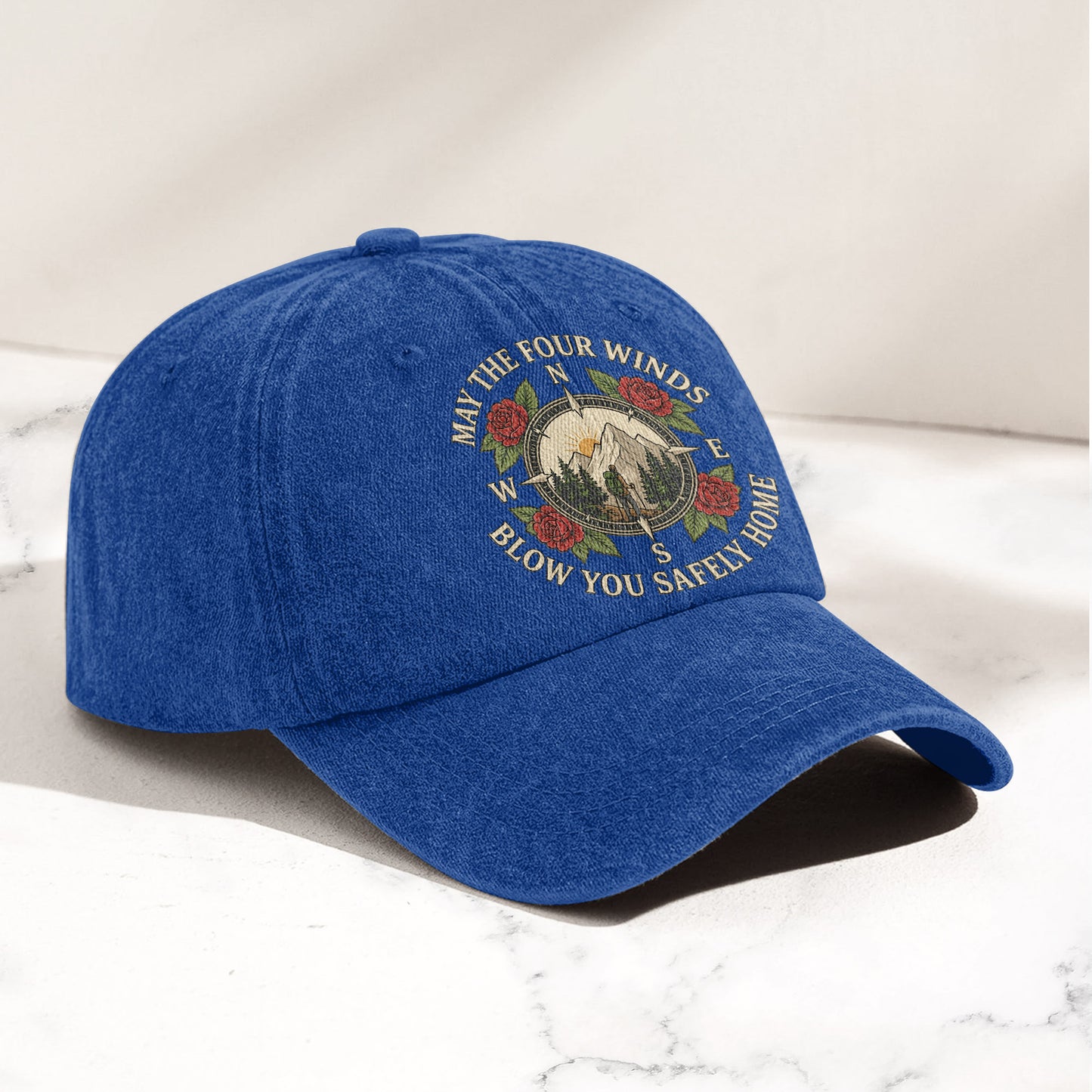 Grateful Dead Franklin's Tower May The Four Winds Blow You Safely Home Hiking Lyrics Denim Cap – Retro Vintage Dad Cap Gift For Dad (With Box)