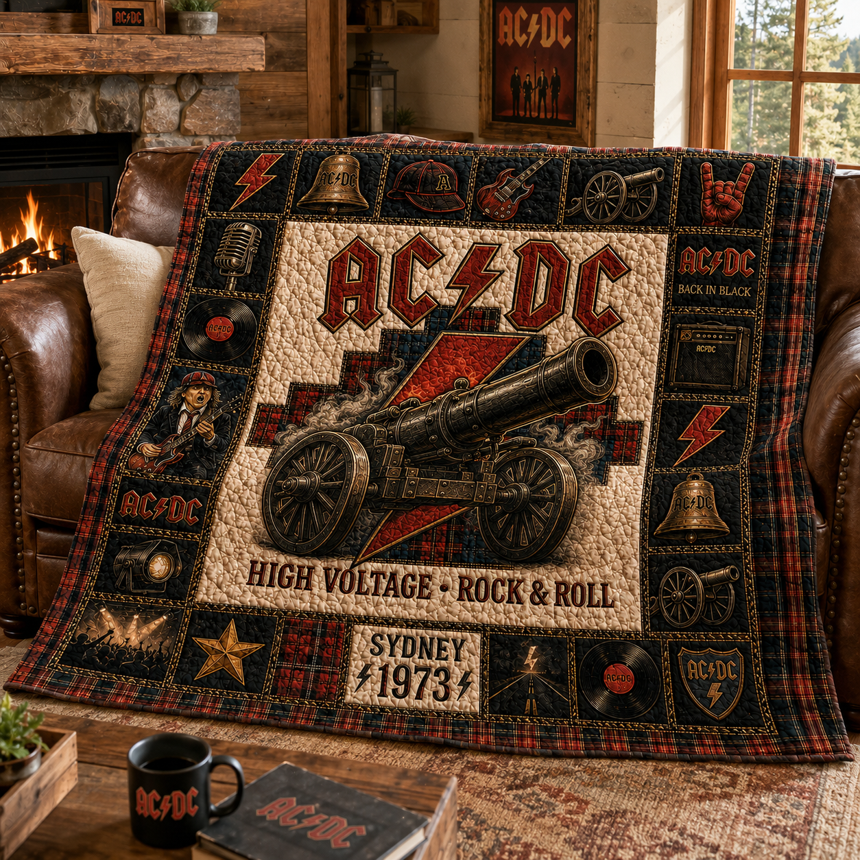 ACDC Quilt Blanket – Iconic Canon Inspired High Quality Quilt Blanket