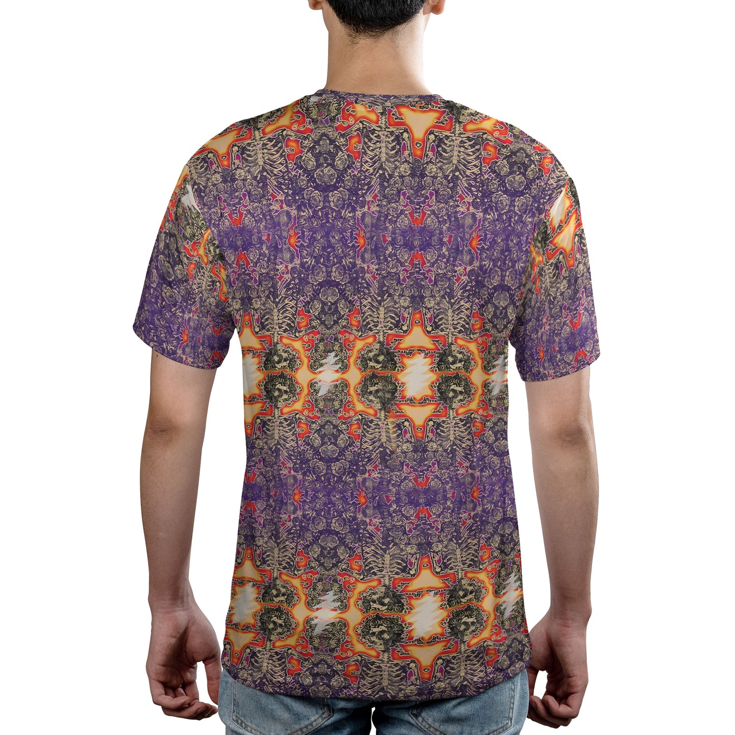 Grateful Dead Electric Woodcut Skull & Roses. T-Shirt – Rock Music Unisex Tee