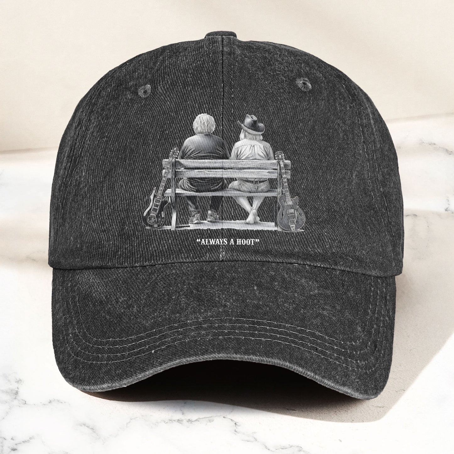 Grateful Dead Jerry Garcia Always A Hoot Music Merch Denim Cap – Retro Vintage Dad Cap Gift For Dad (With Box)