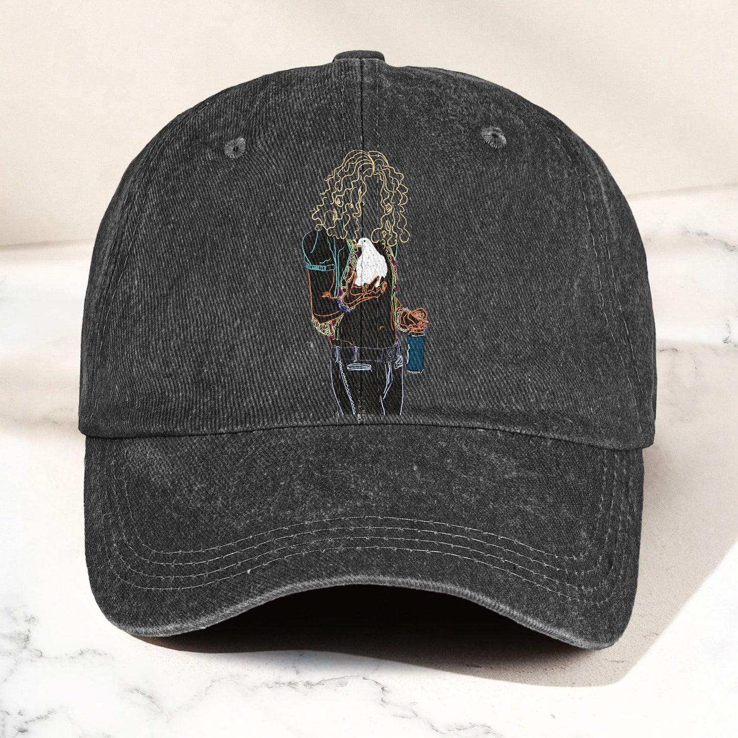 Led Zeppelin Robert Plant Dove Graphic Music Merch Denim Cap – Retro Vintage Dad Cap Gift For Dad (With Box)