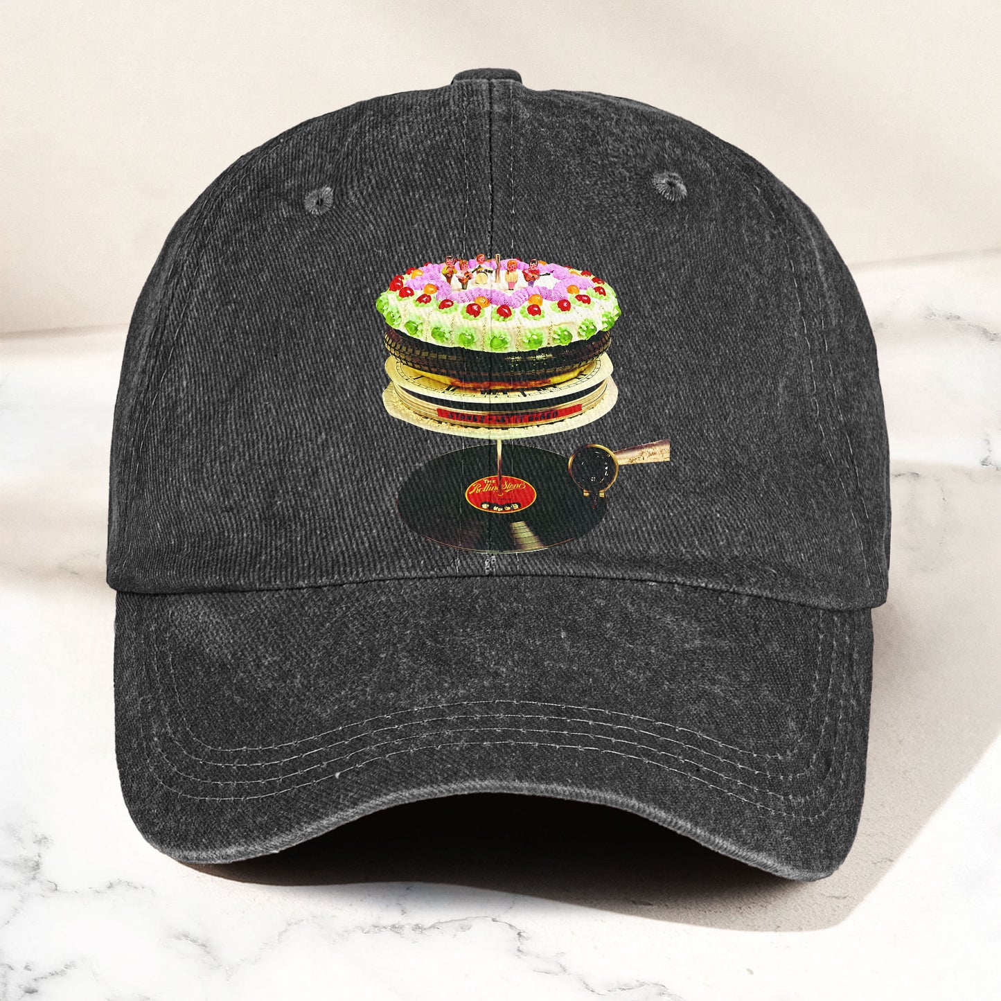 The Rolling Stones Let It Bleed Music Merch Denim Cap – Retro Vintage Dad Cap Gift For Dad (With Box)