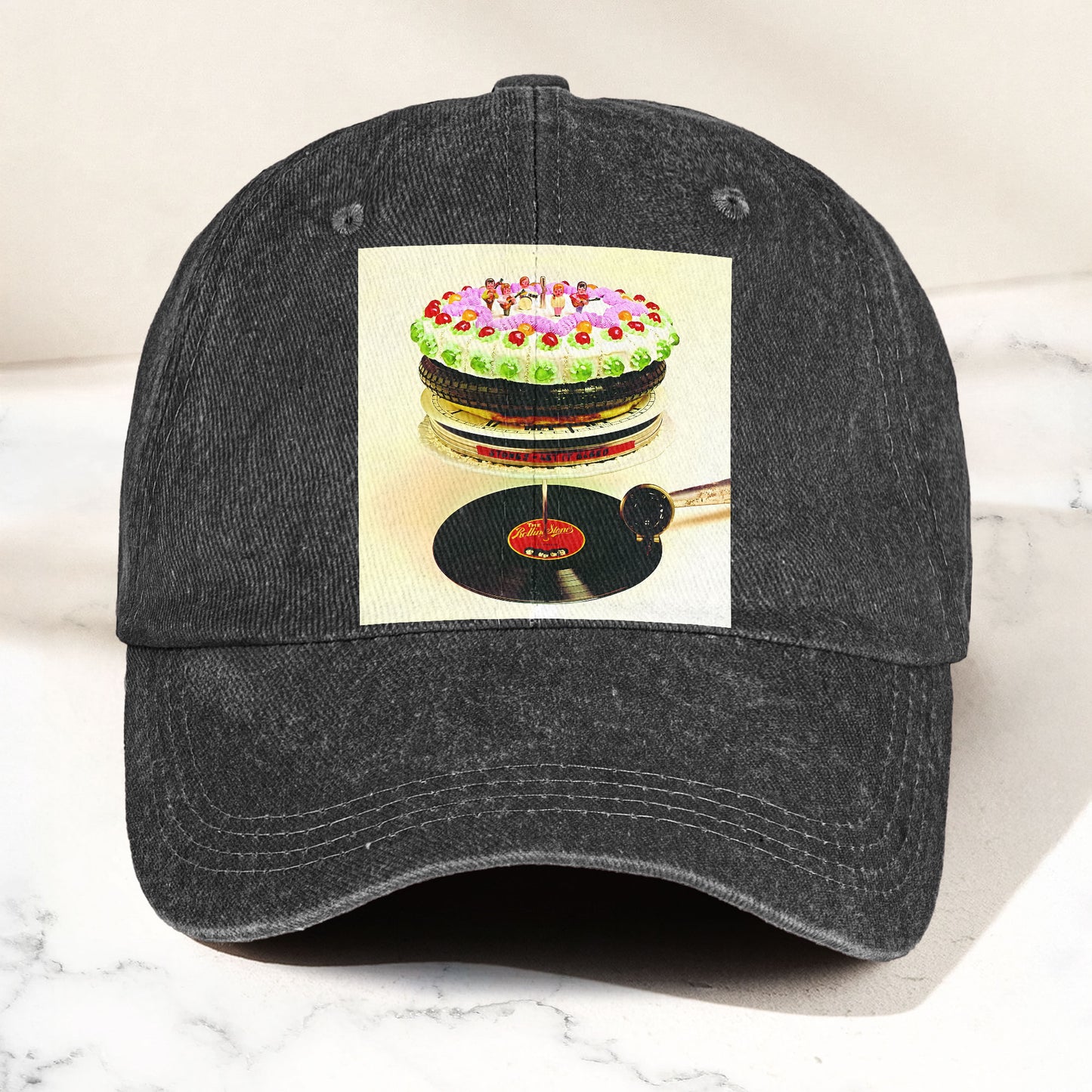 The Rolling Stones Let It Bleed Music Merch Denim Cap – Retro Vintage Dad Cap Gift For Dad (With Box)