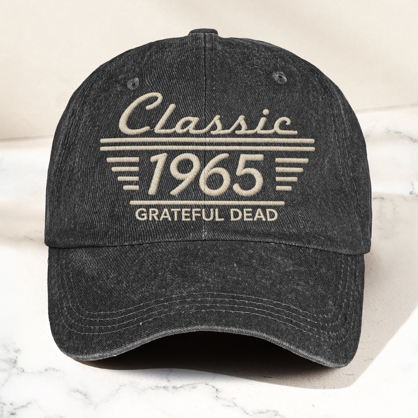 Grateful Dead Classic 1965 Est Psychedelic Rock Band Music Merch Denim Cap – Retro Vintage Dad Cap Gift For Dad (With Box)