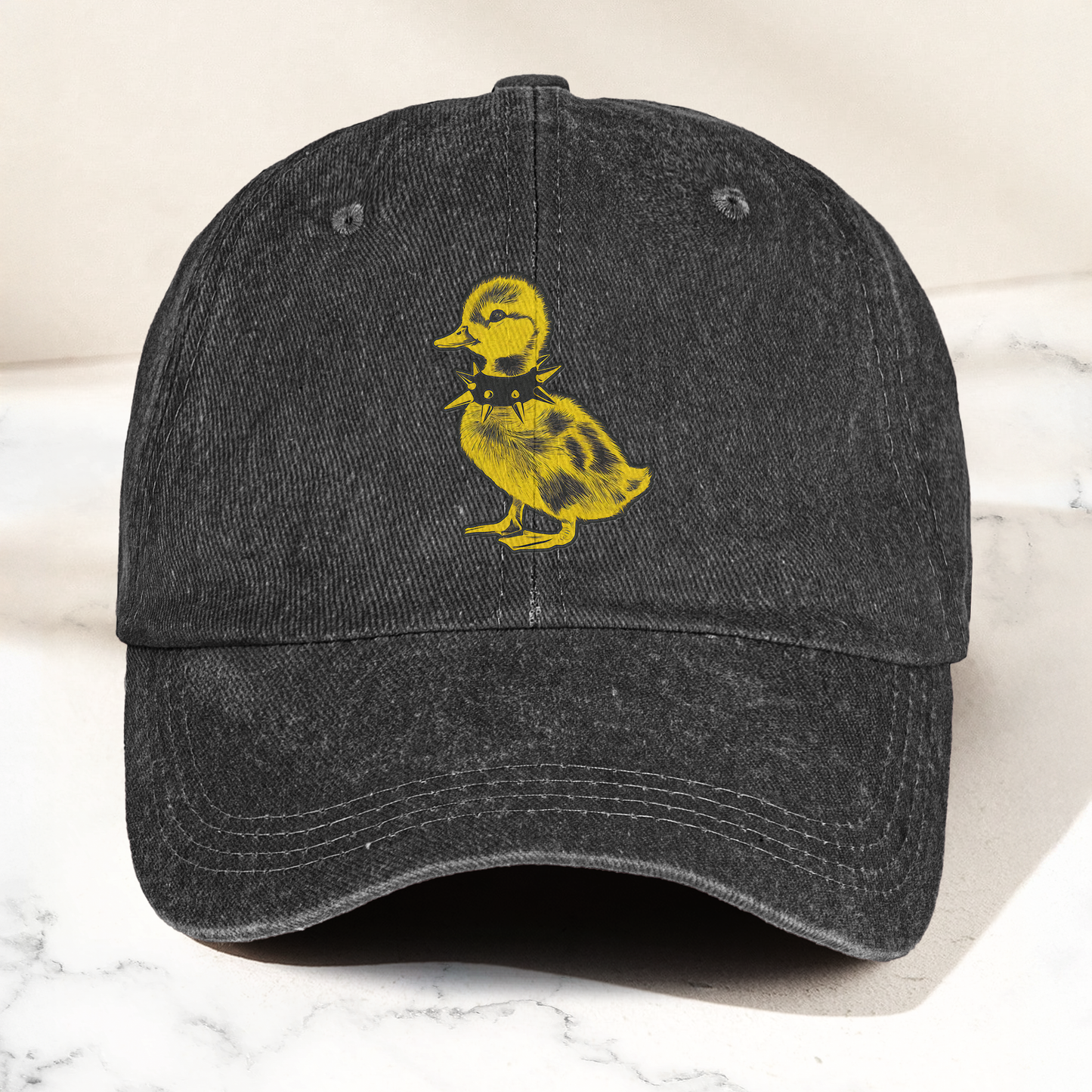 Punk Rock Baby Duck Vintage Denim Cap – Rock Music Band Cap Gift For Dad (With Box)