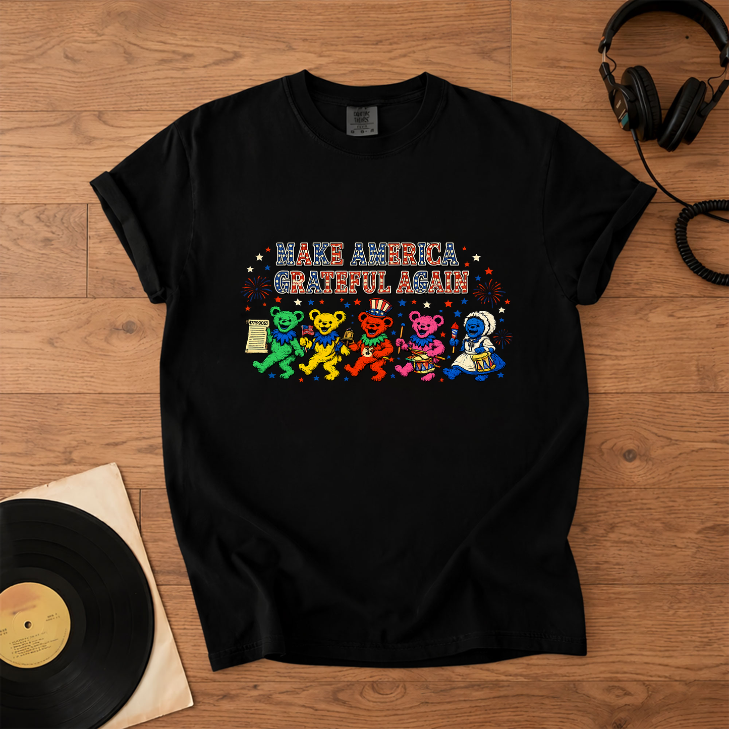 Grateful Dead Make America Grateful Again Graphic 4th of July Patriotic T-Shirt – Retro Rock Metal Music Fan Merch Tee